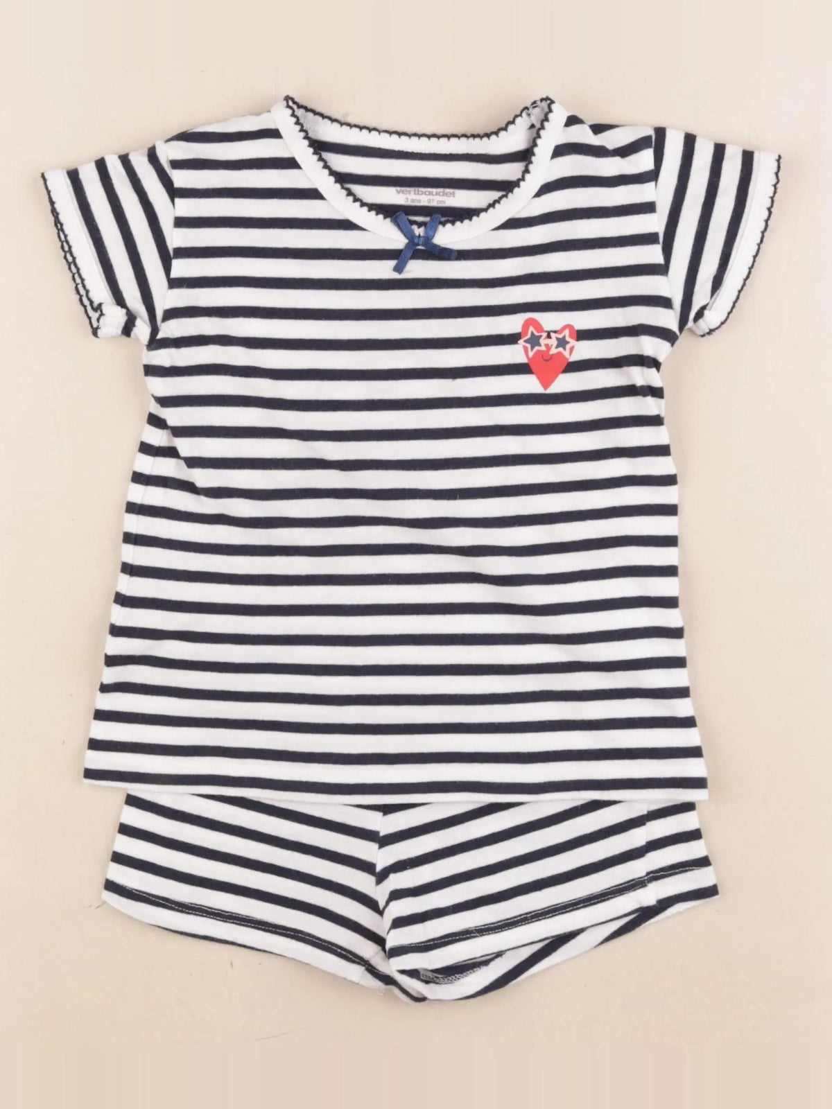 Vertbaudet - pyjama coton bleu - 3 ans