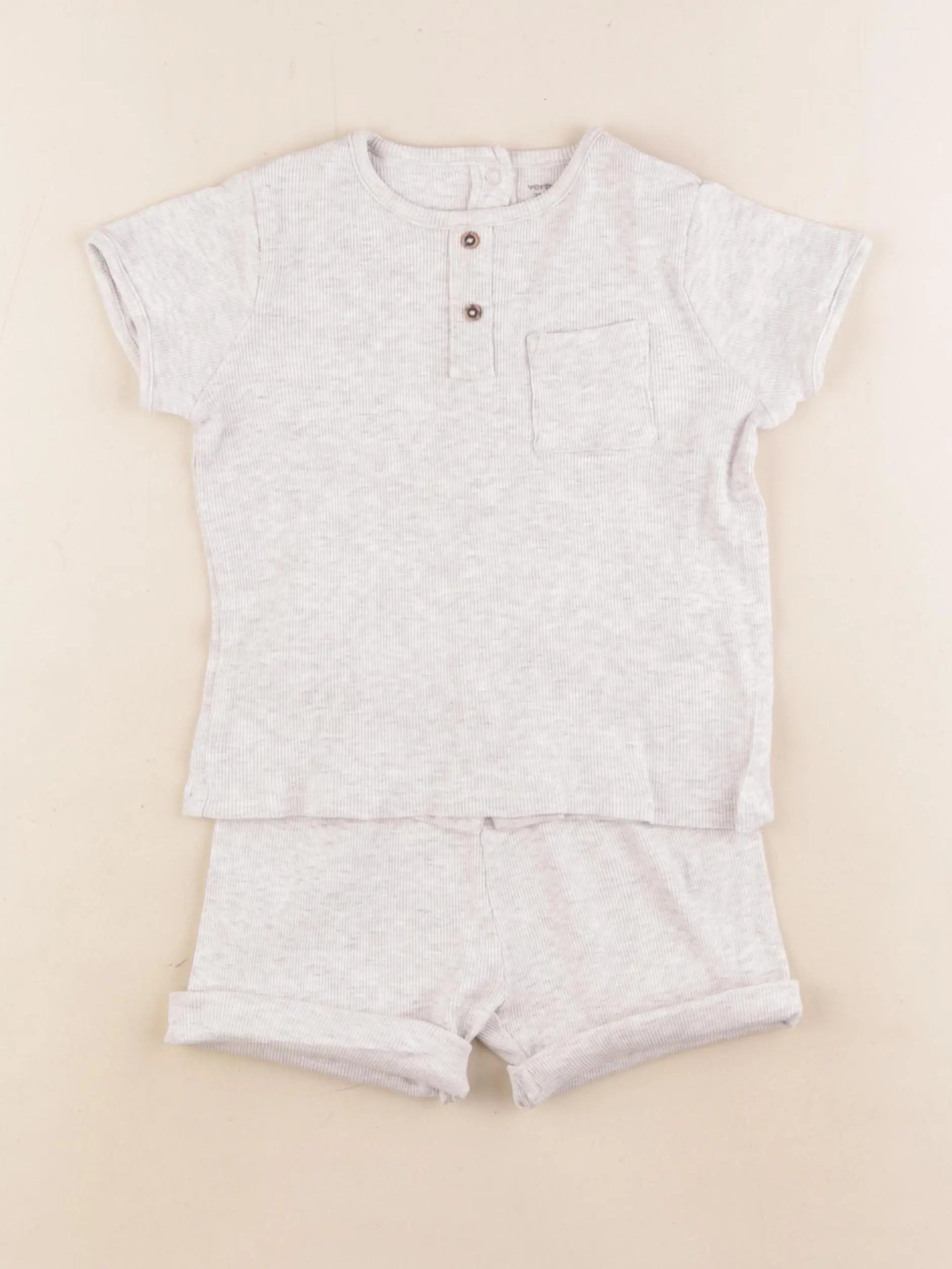 Vertbaudet - pyjama coton gris - 36 mois