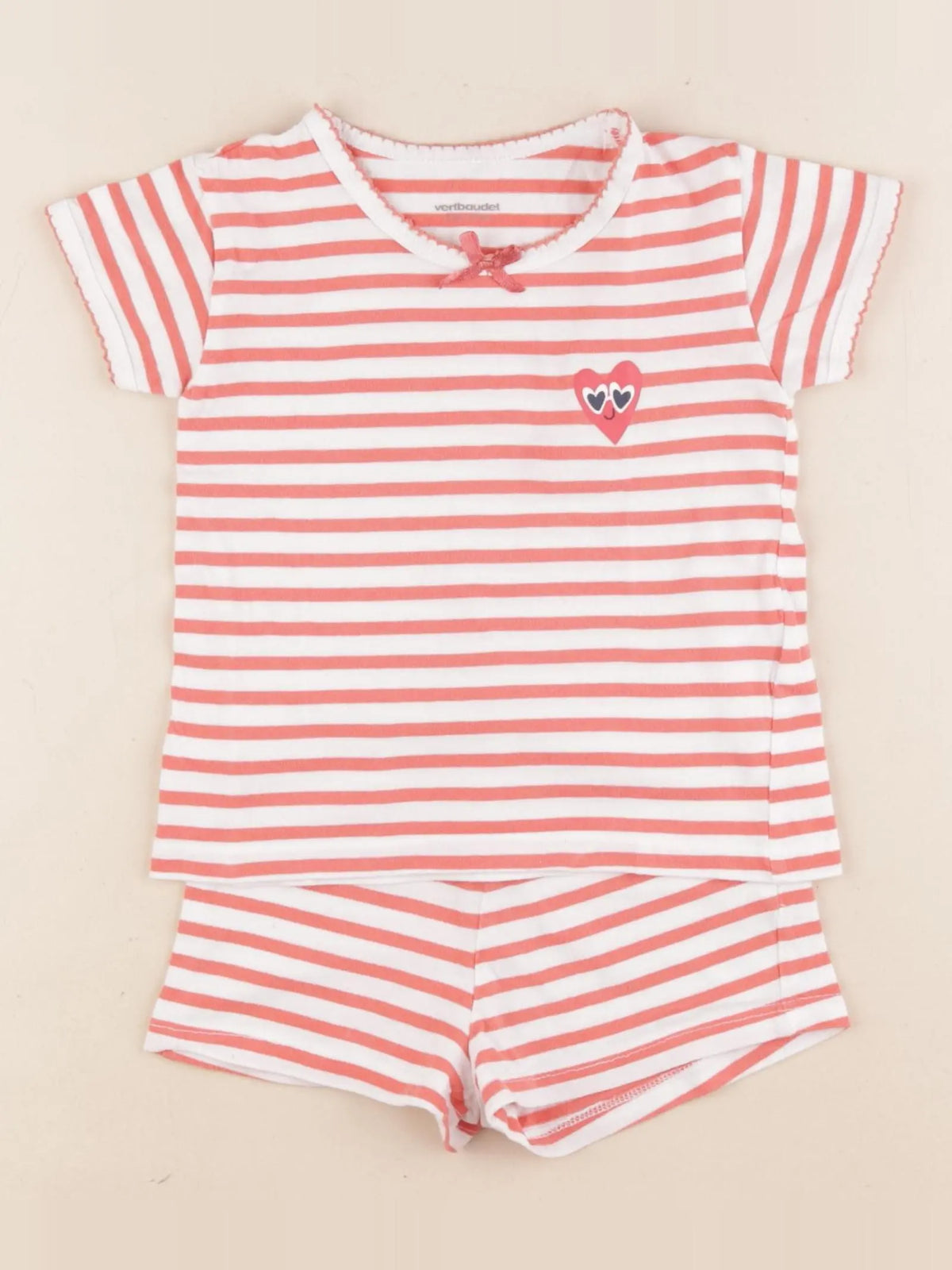 Vertbaudet - pyjama coton orange - 3 ans