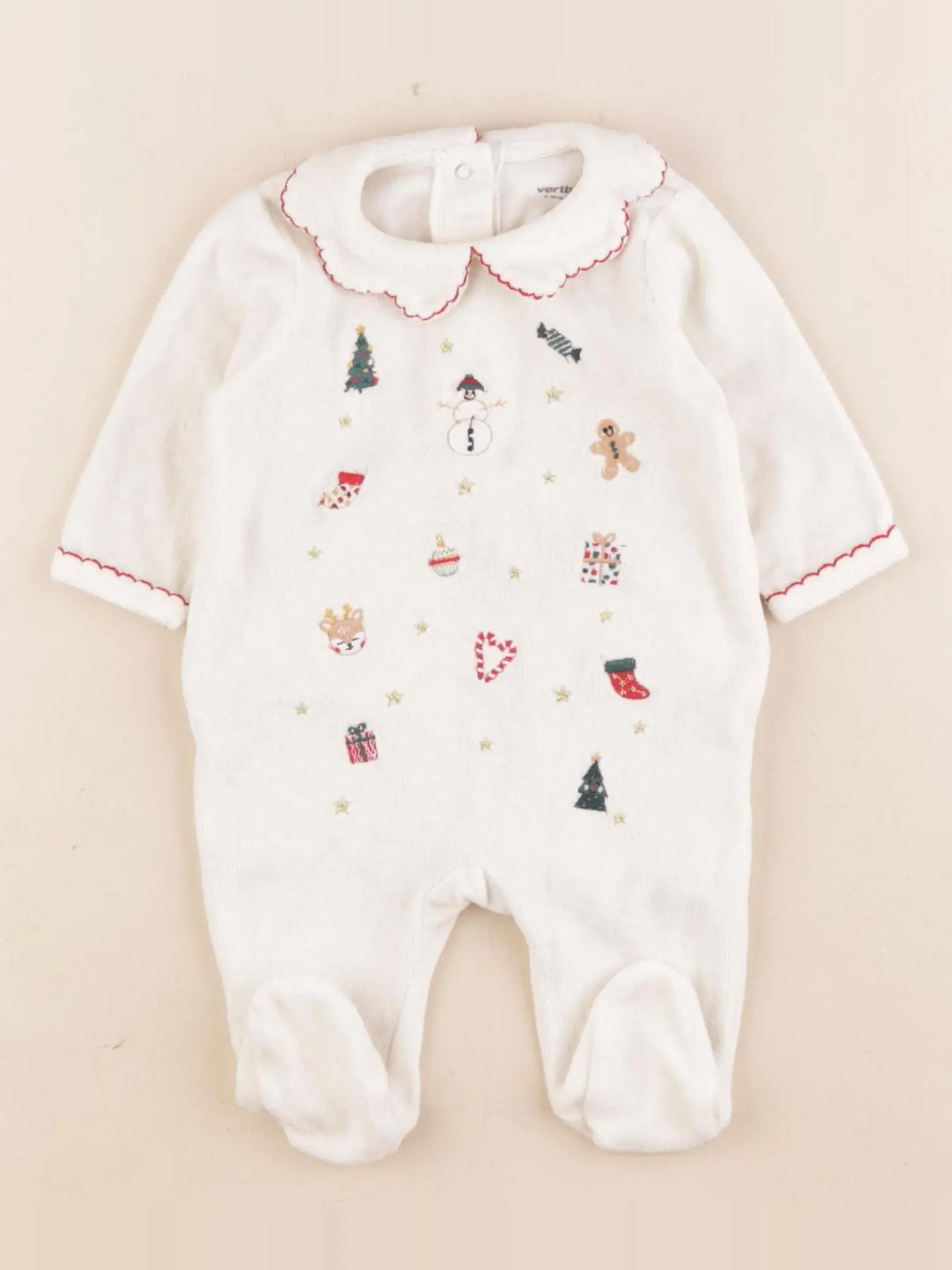 Boutchou - pyjama velours multicolore - 1 mois