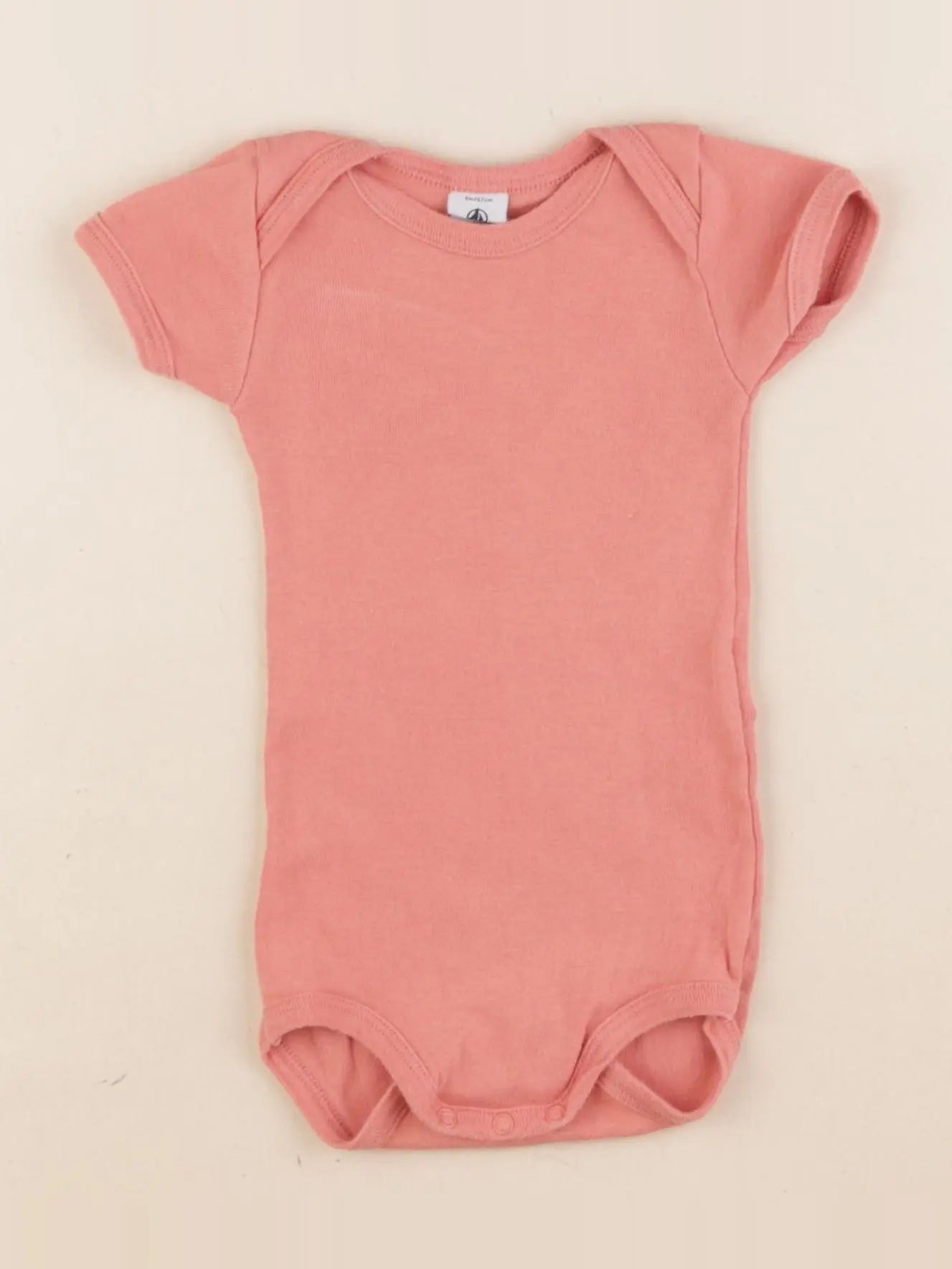 Petit Bateau - body rose - 6 mois