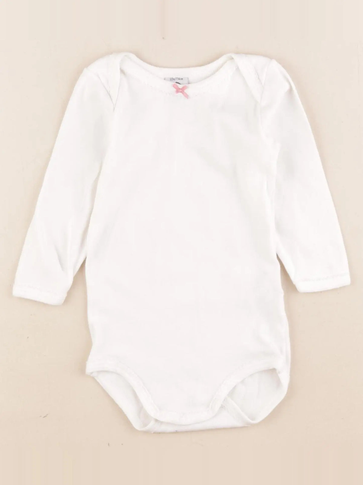 Petit Bateau - body blanc - 12 mois