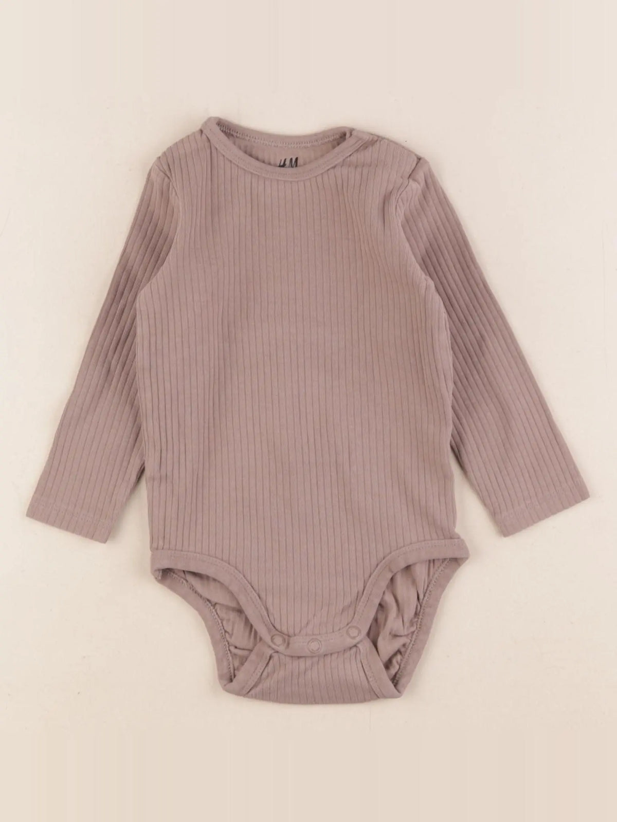 H&M - body marron - 6/9 mois