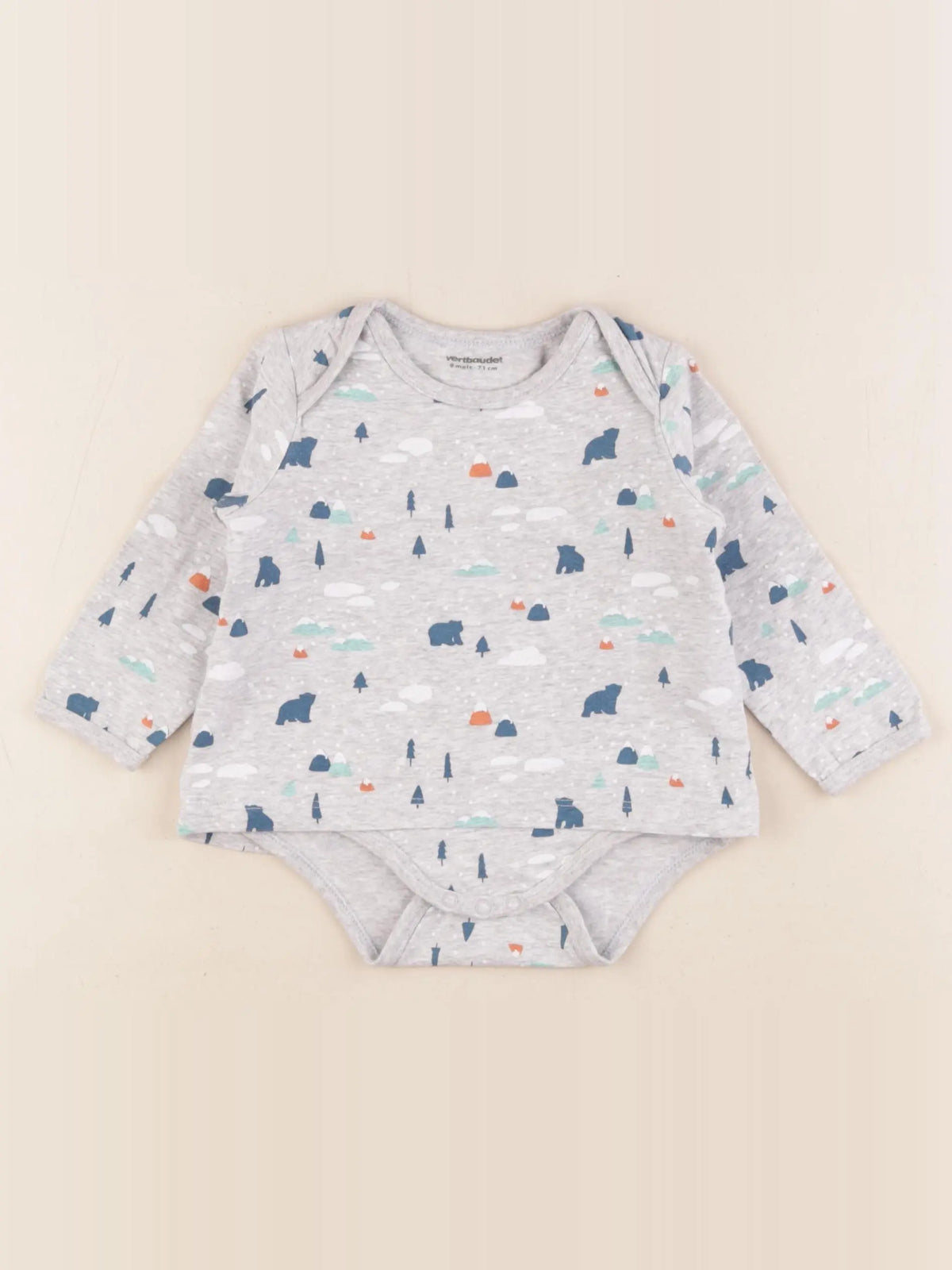Vertbaudet - body tee-shirt multicolore - 9 mois