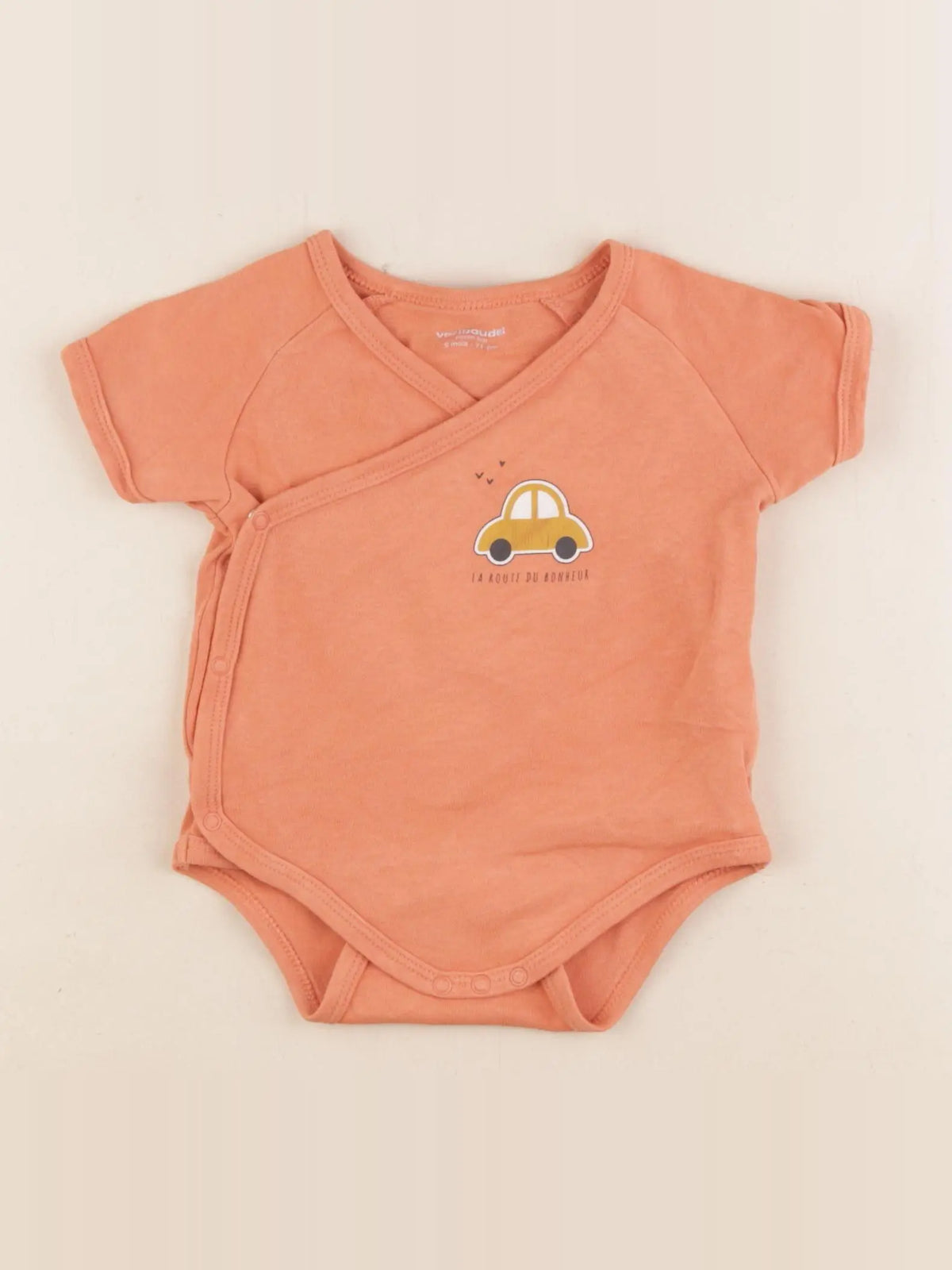 Vertbaudet - body orange - 9 mois