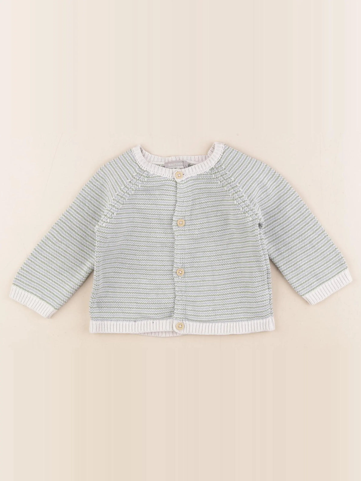 Boutchou - gilet multicolore - 9 mois