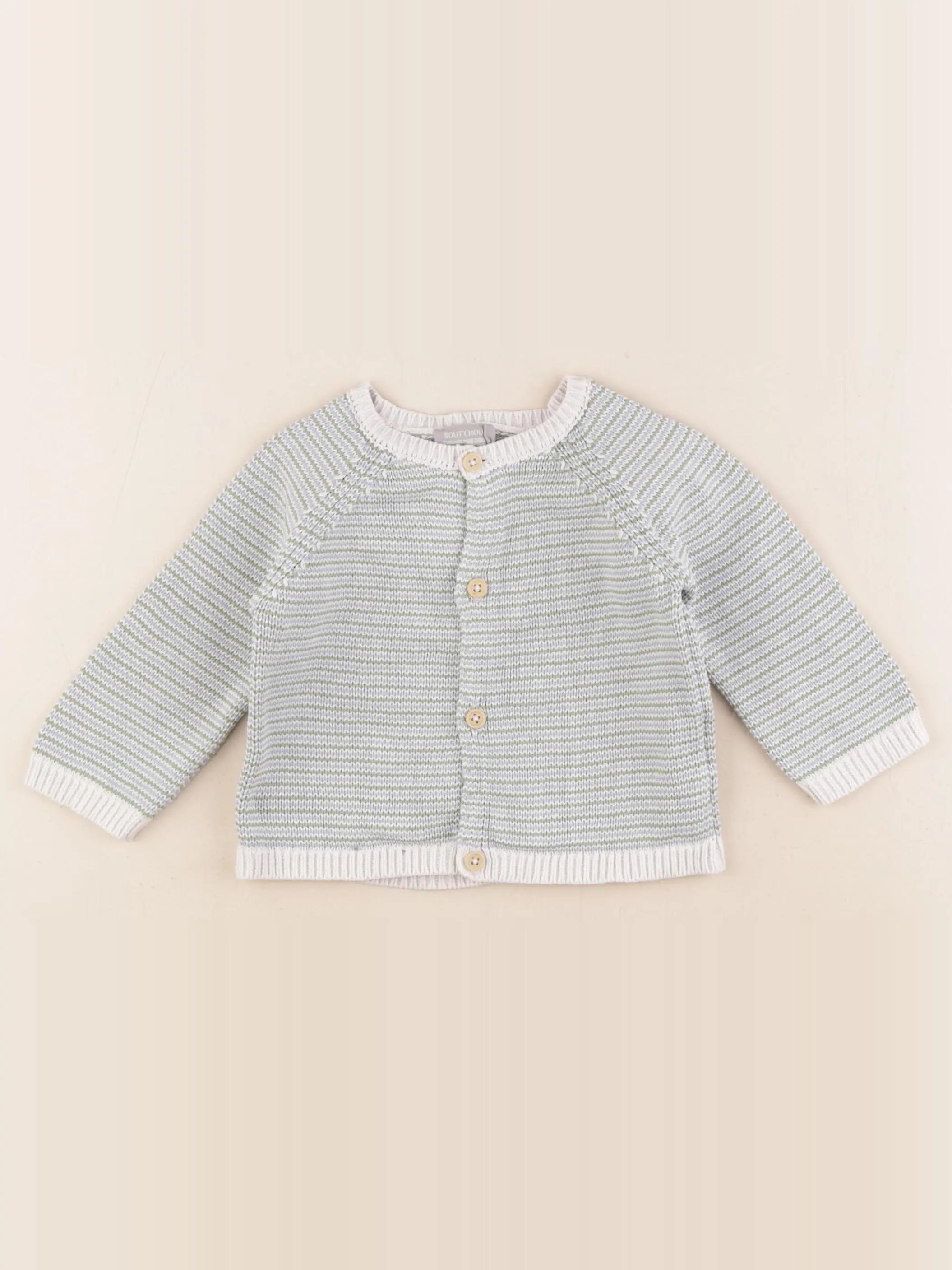 Boutchou - gilet multicolore - 9 mois