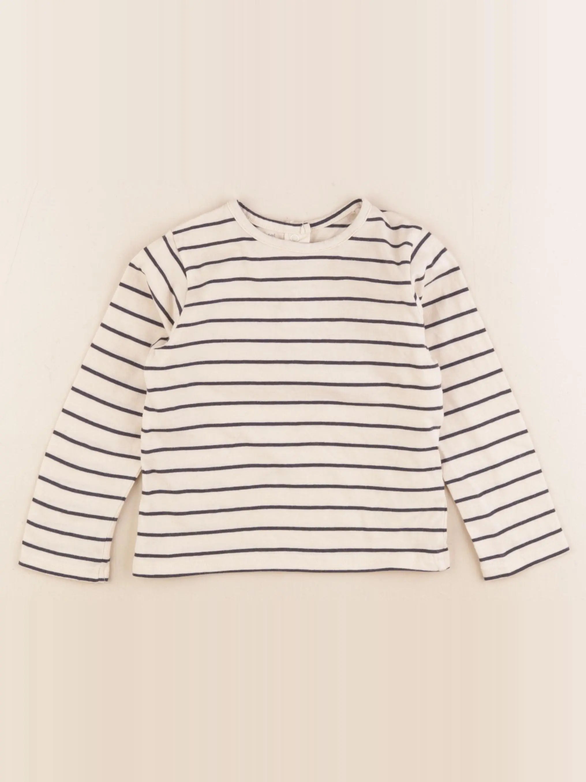 Vertbaudet - tee-shirt blanc, bleu - 24 mois