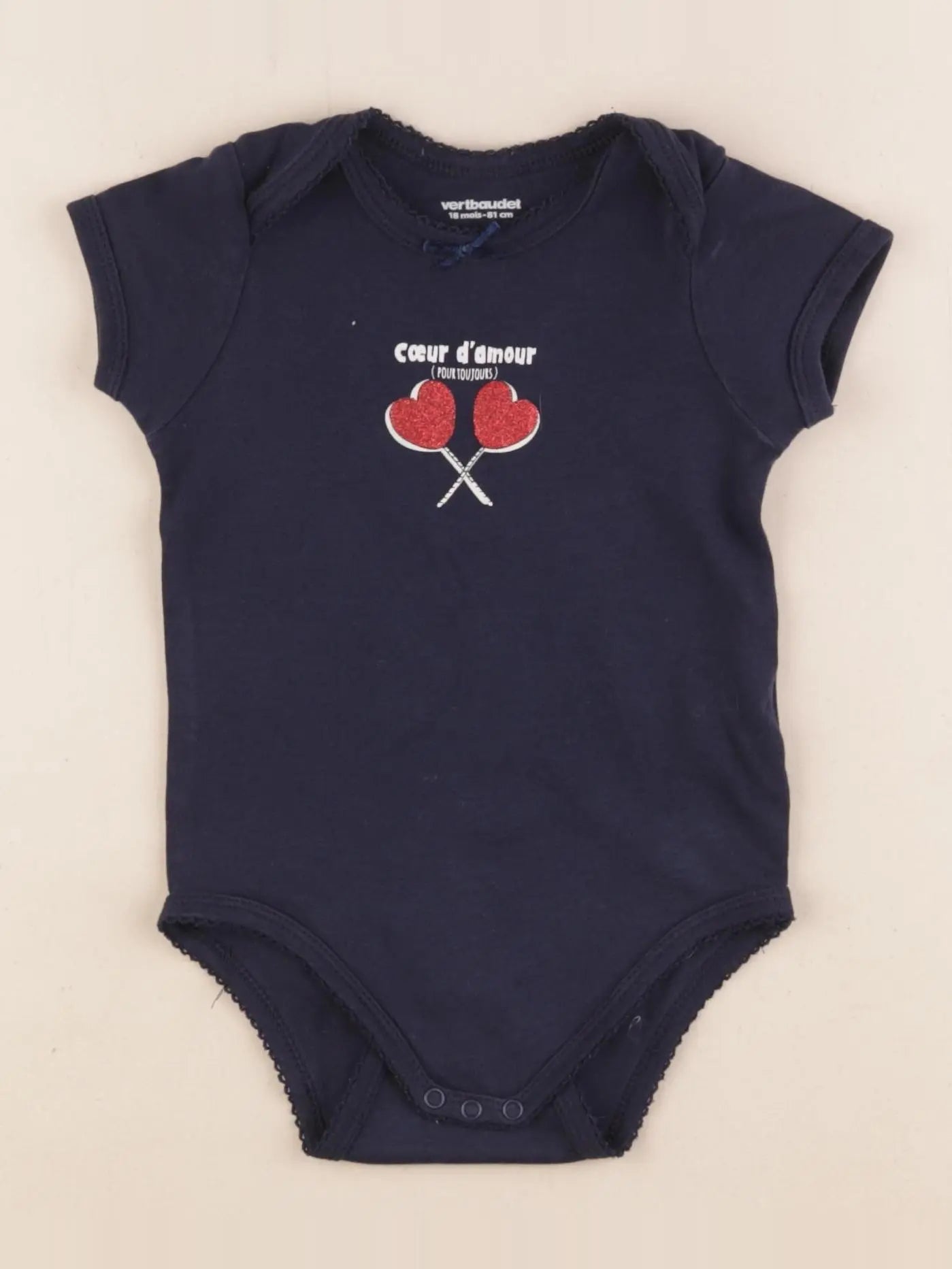 Vertbaudet - body bleu - 18 mois