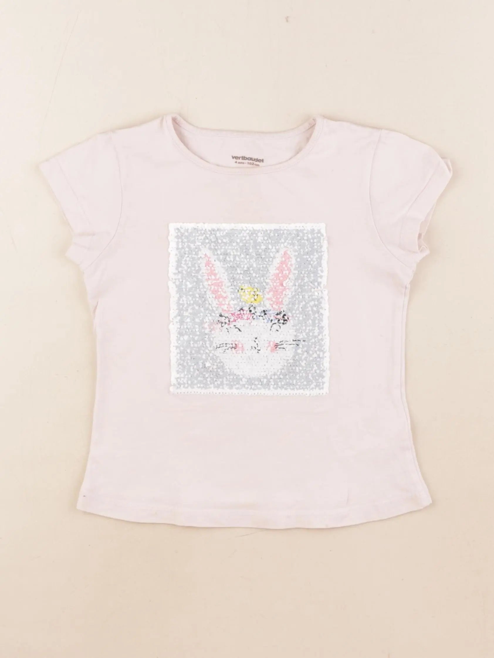 Vertbaudet - tee-shirt rose - 4 ans
