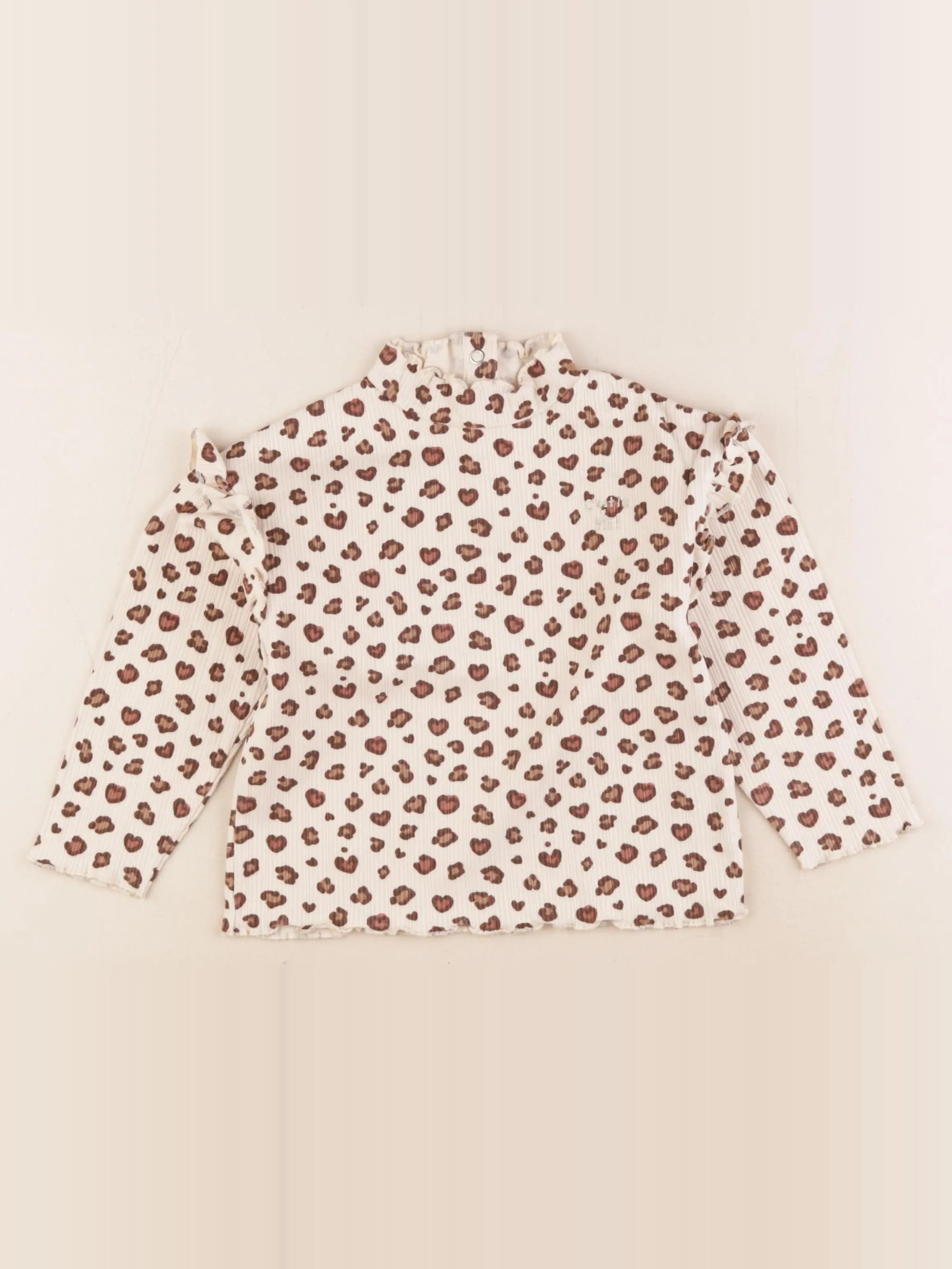 Vertbaudet - tee-shirt beige, marron - 4 ans