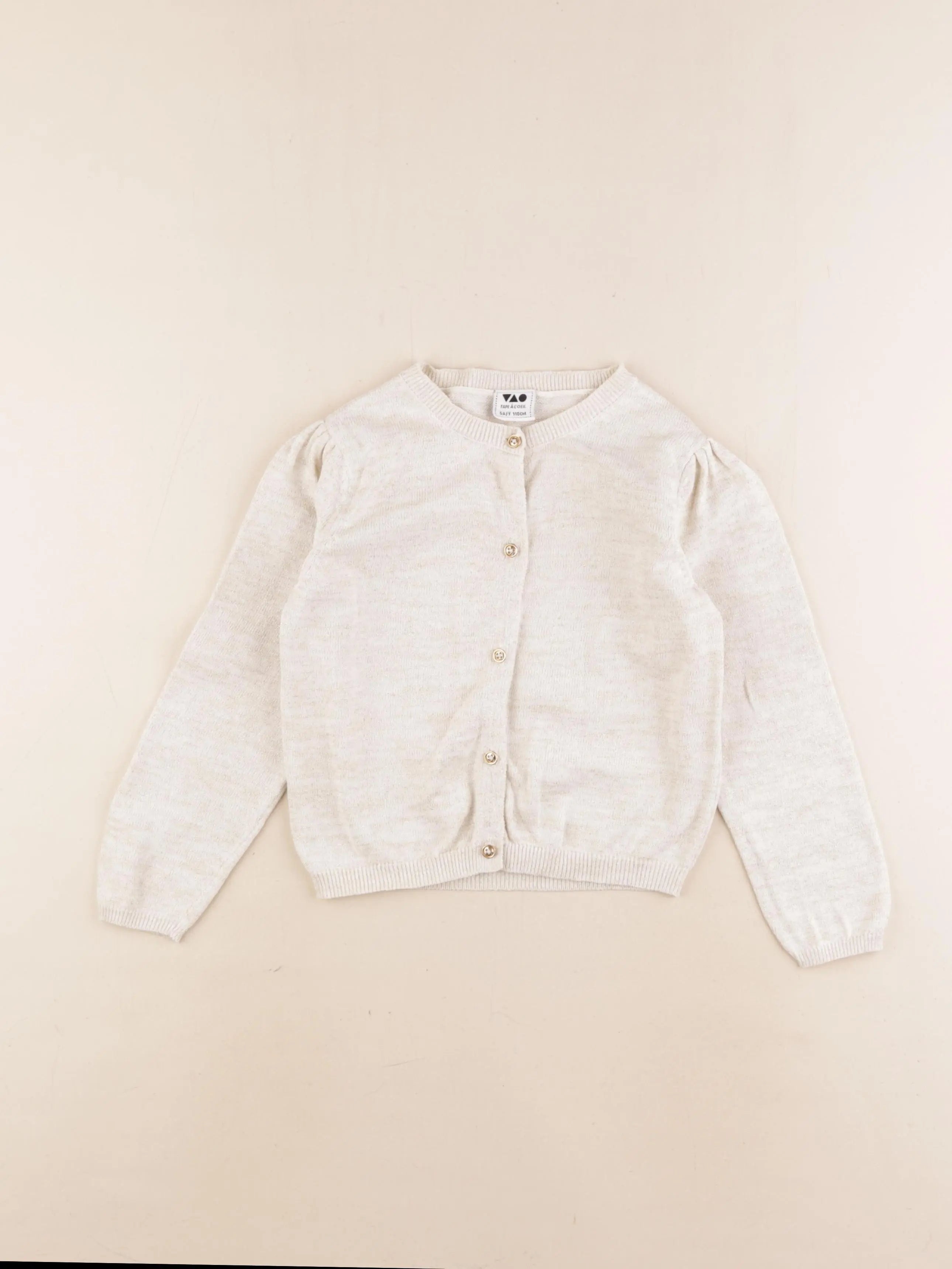 Tape à l'oeil - gilet beige, or - 5 ans