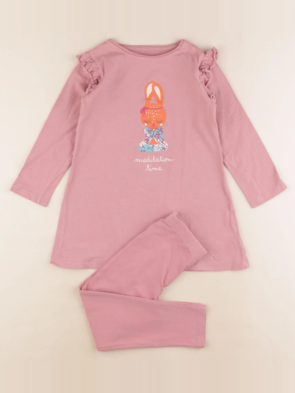 Vertbaudet - pyjama coton rose - 5 ans