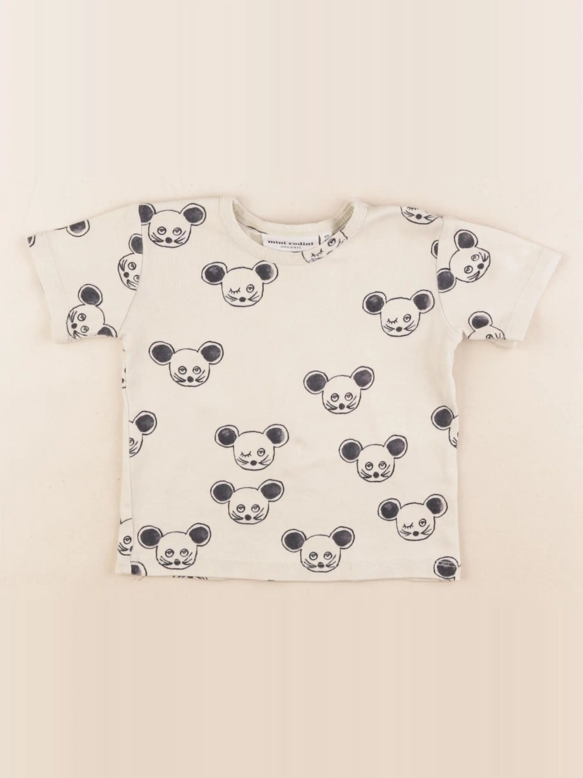 Mini Rodini - tee-shirt beige - 12/18 mois
