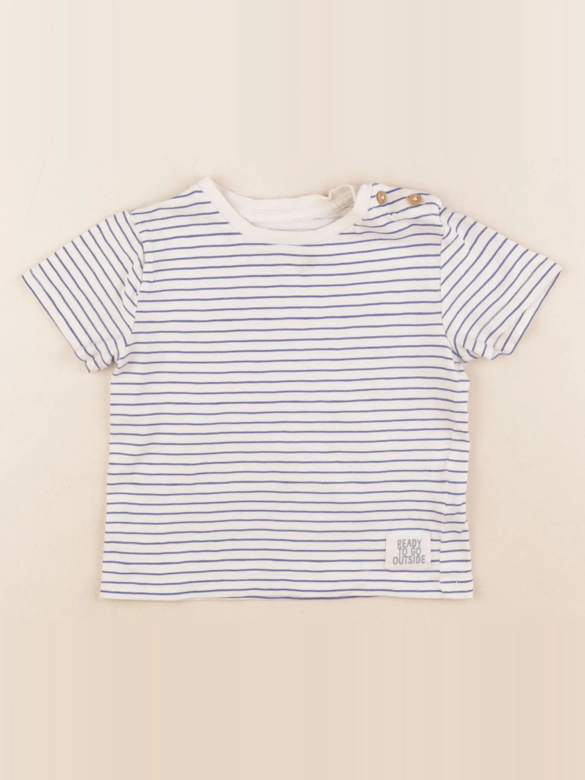 Boutchou - tee-shirt blanc, bleu - 24 mois