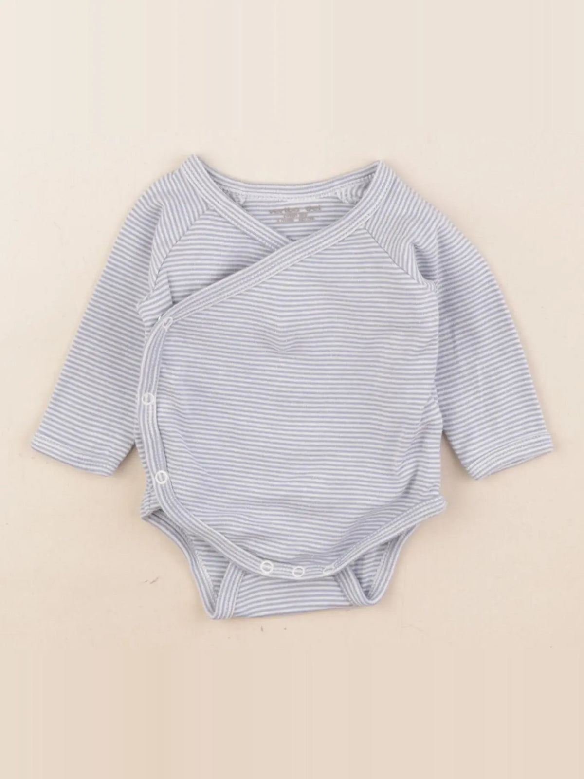 Vertbaudet - body blanc, bleu - 3 mois