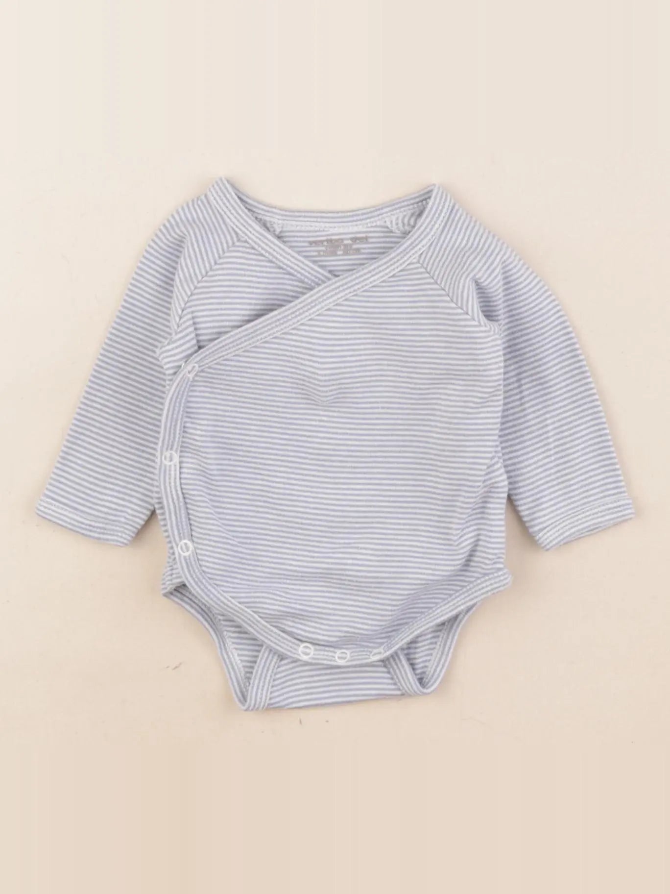 Vertbaudet - body blanc, bleu - 3 mois