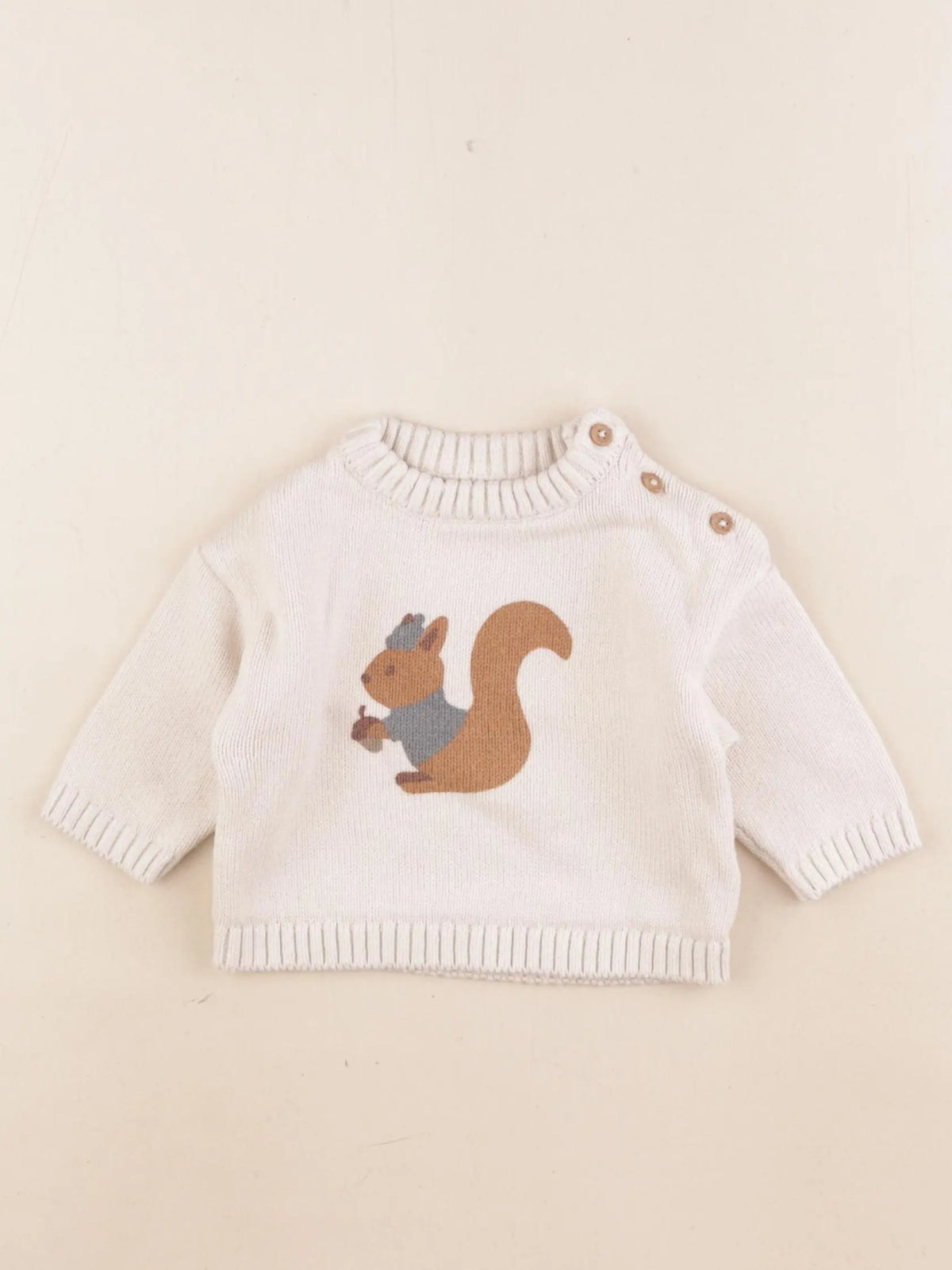 Vertbaudet - pull marron - 3 mois