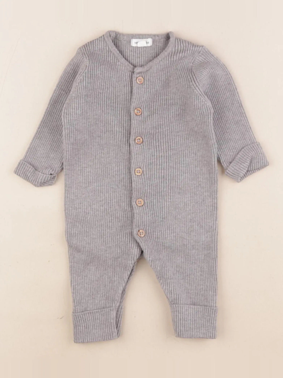 Vertbaudet - combinaison gris - 3 mois