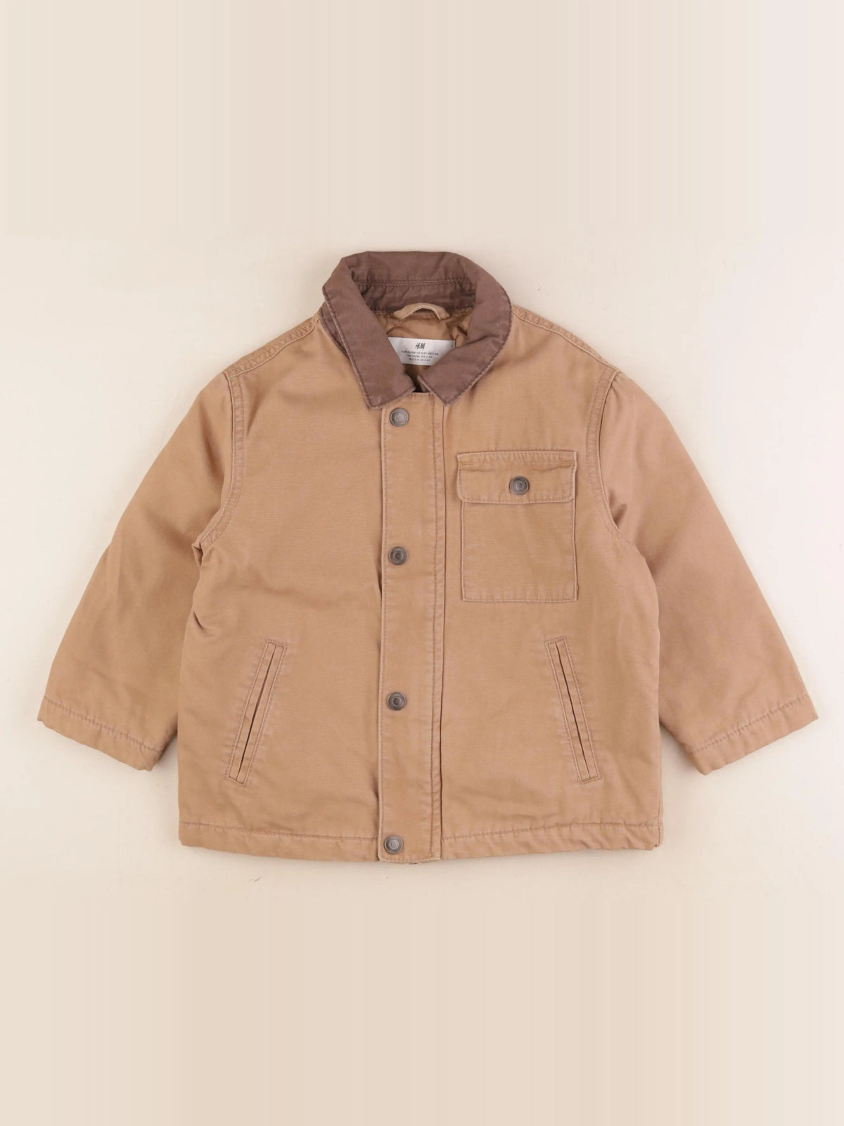 H&M - veste marron - 2/4 ans