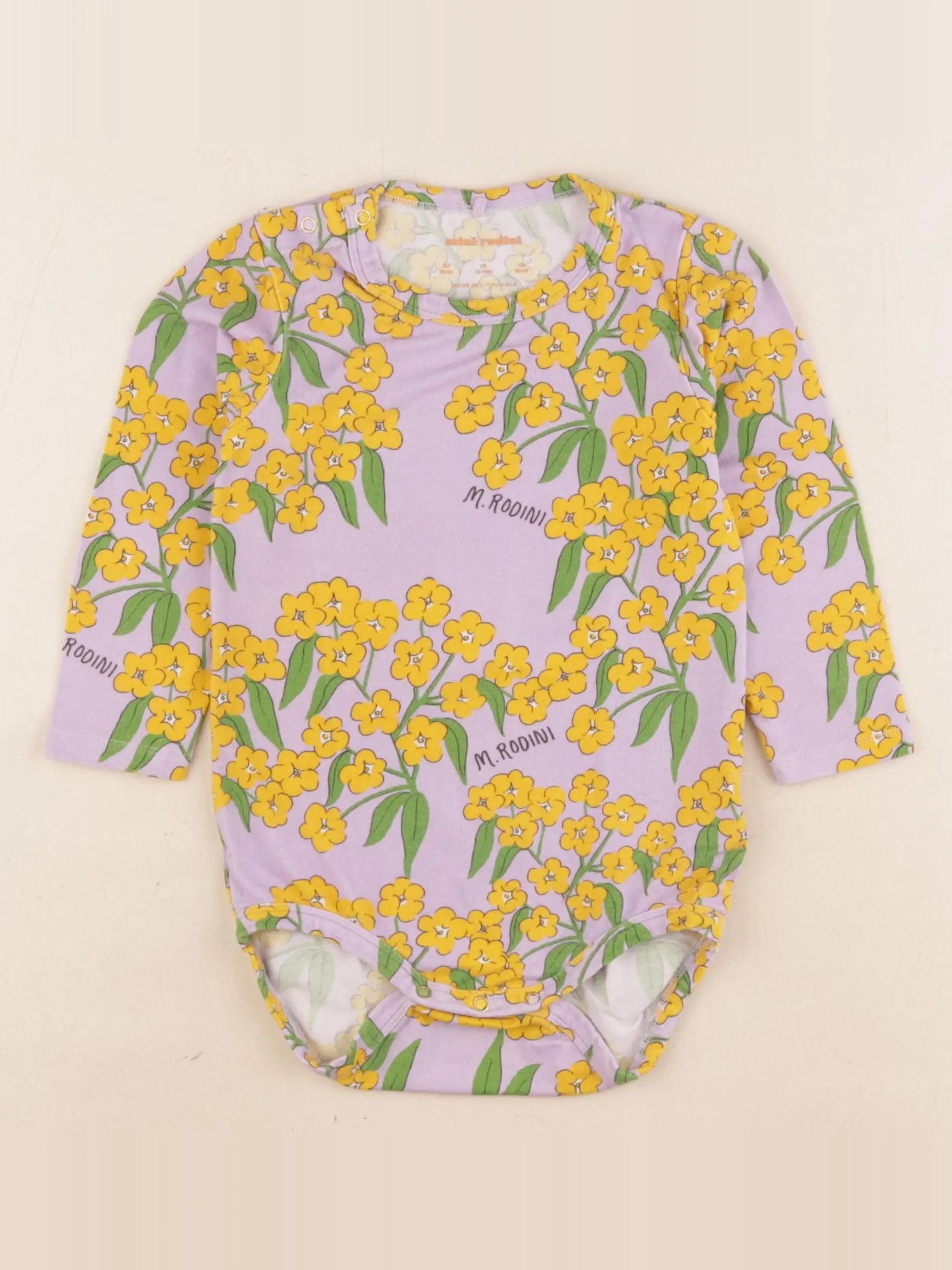 Mini Rodini - body violet, jaune - 12/18 mois