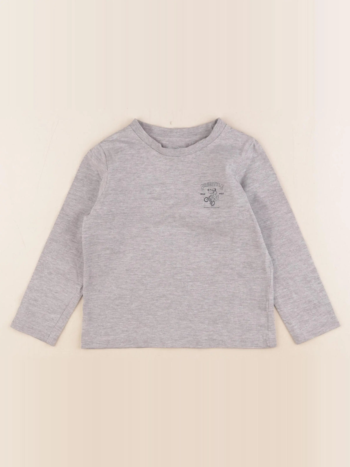 Vertbaudet - tee-shirt gris - 4 ans