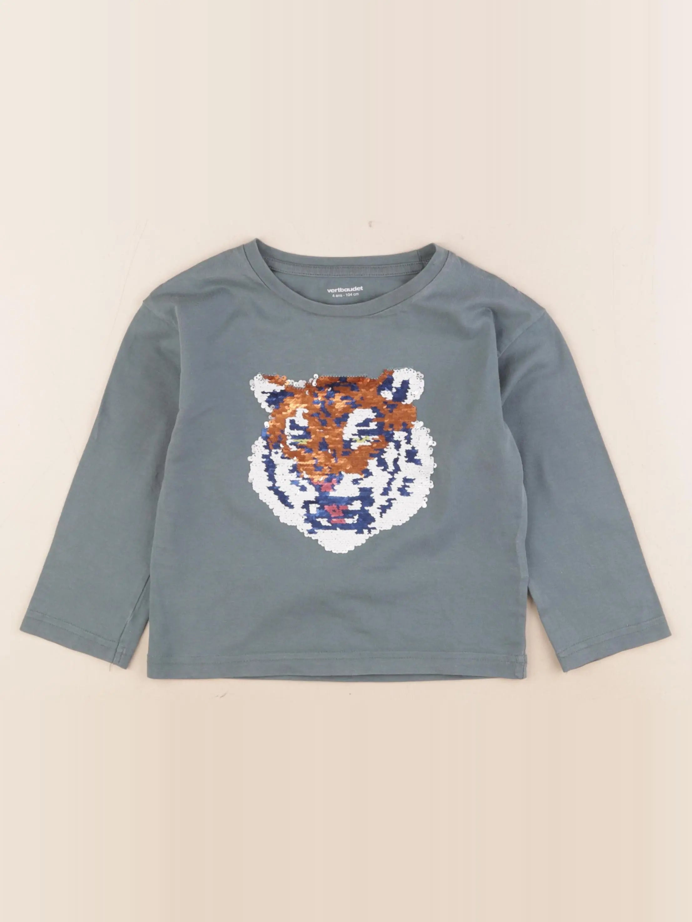 Vertbaudet - tee-shirt vert - 4 ans