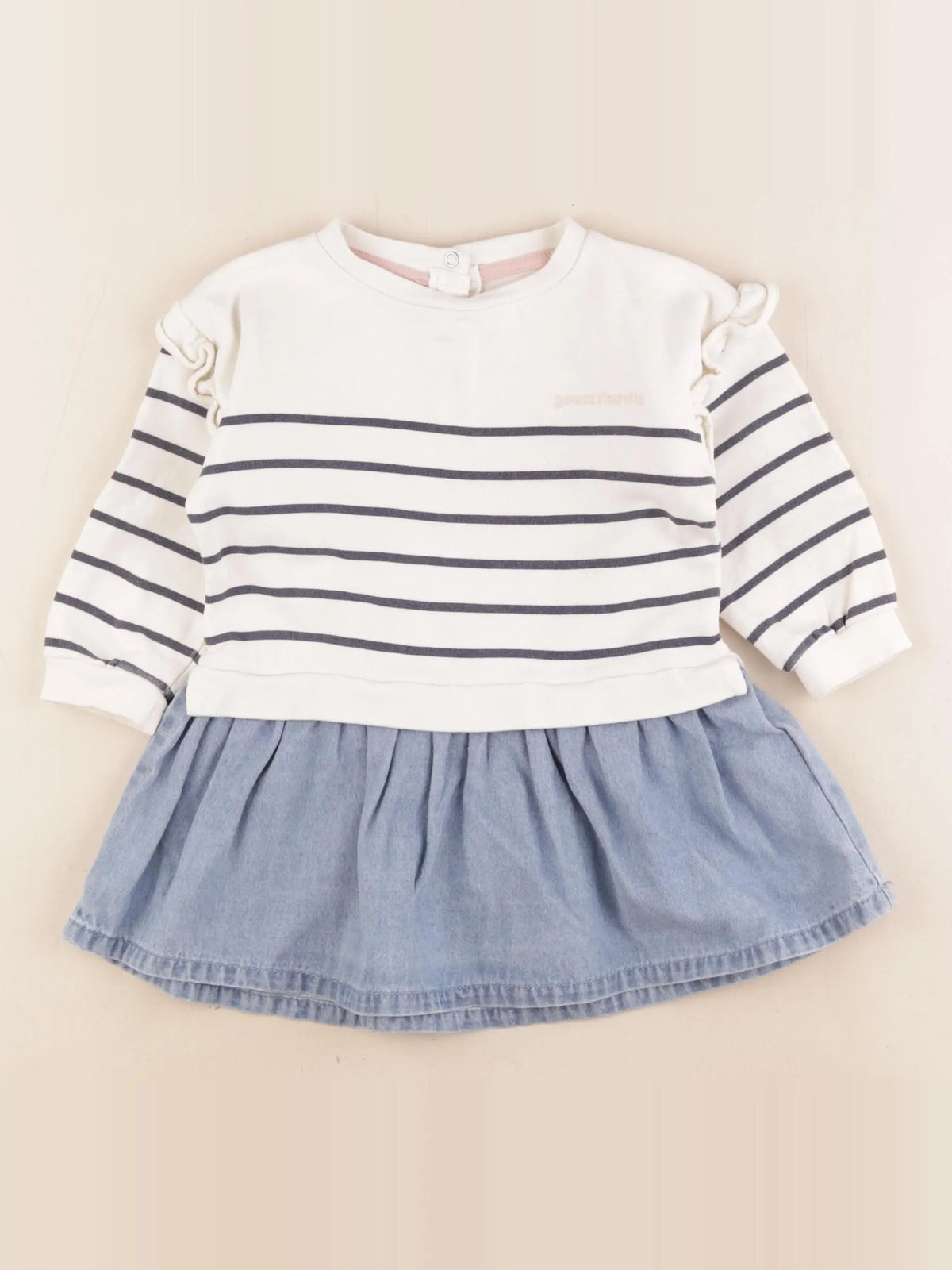 Vertbaudet - robe bleu - 18 mois