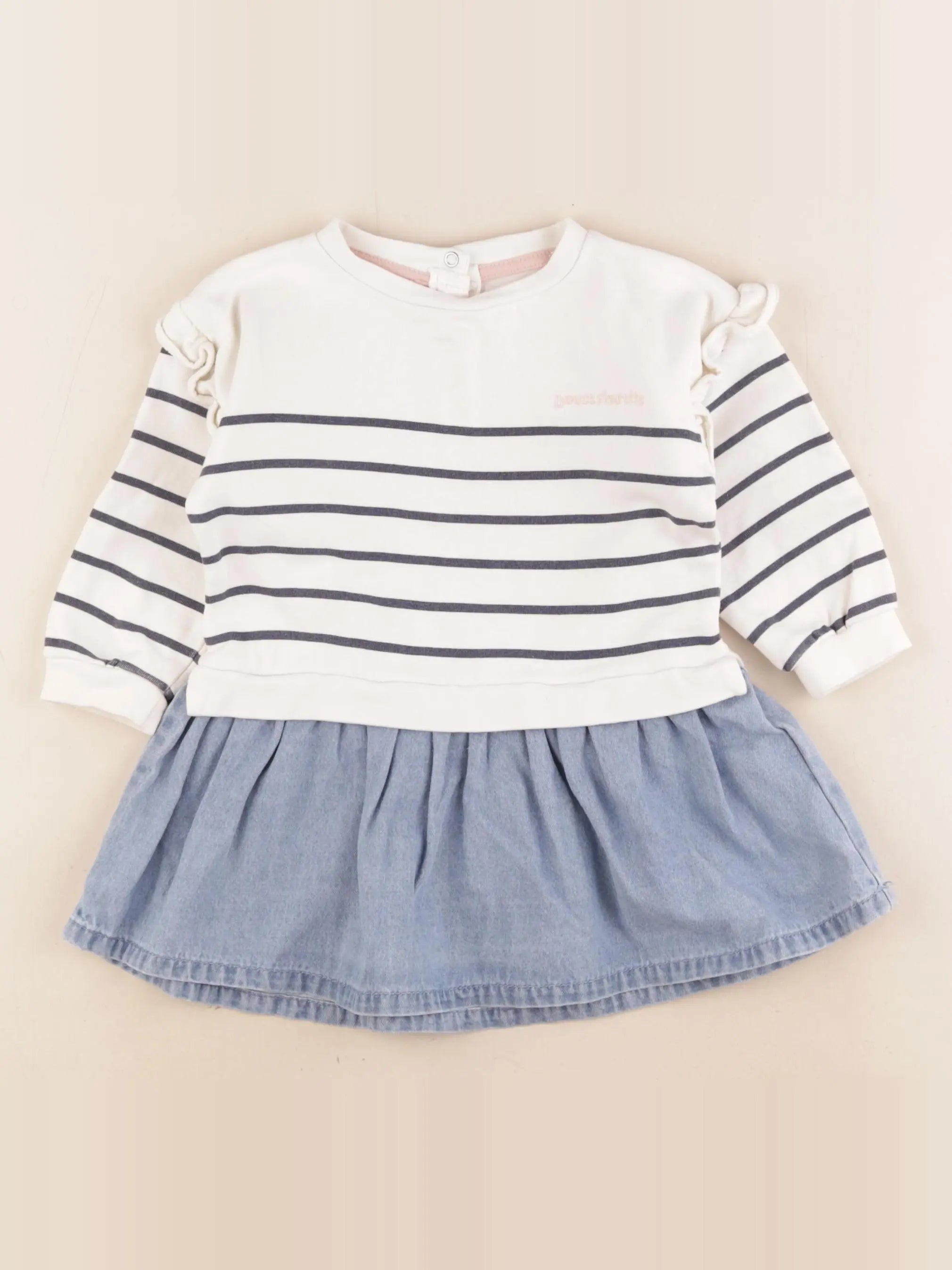 Vertbaudet - robe bleu - 18 mois