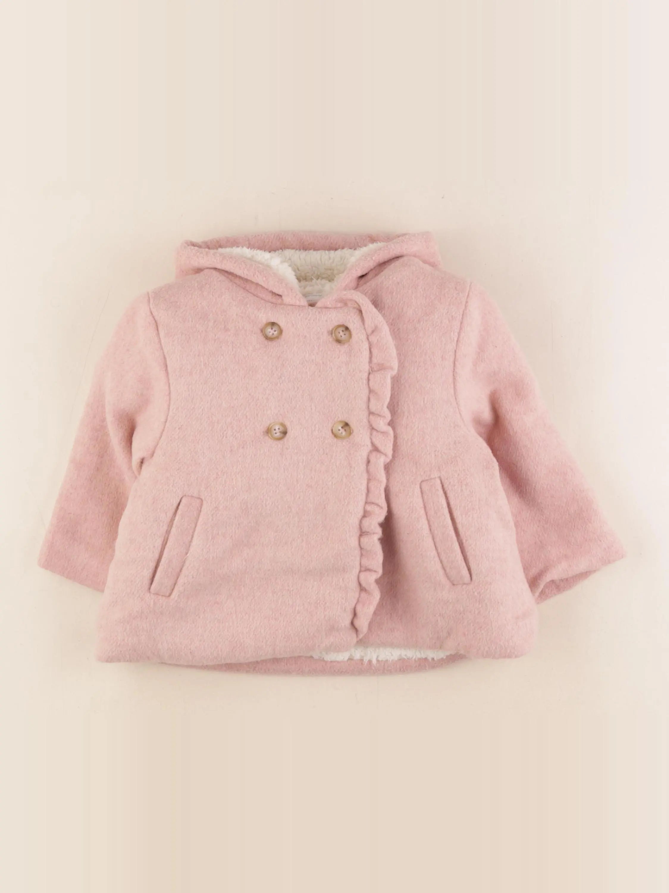 Vertbaudet - manteau rose - 18 mois