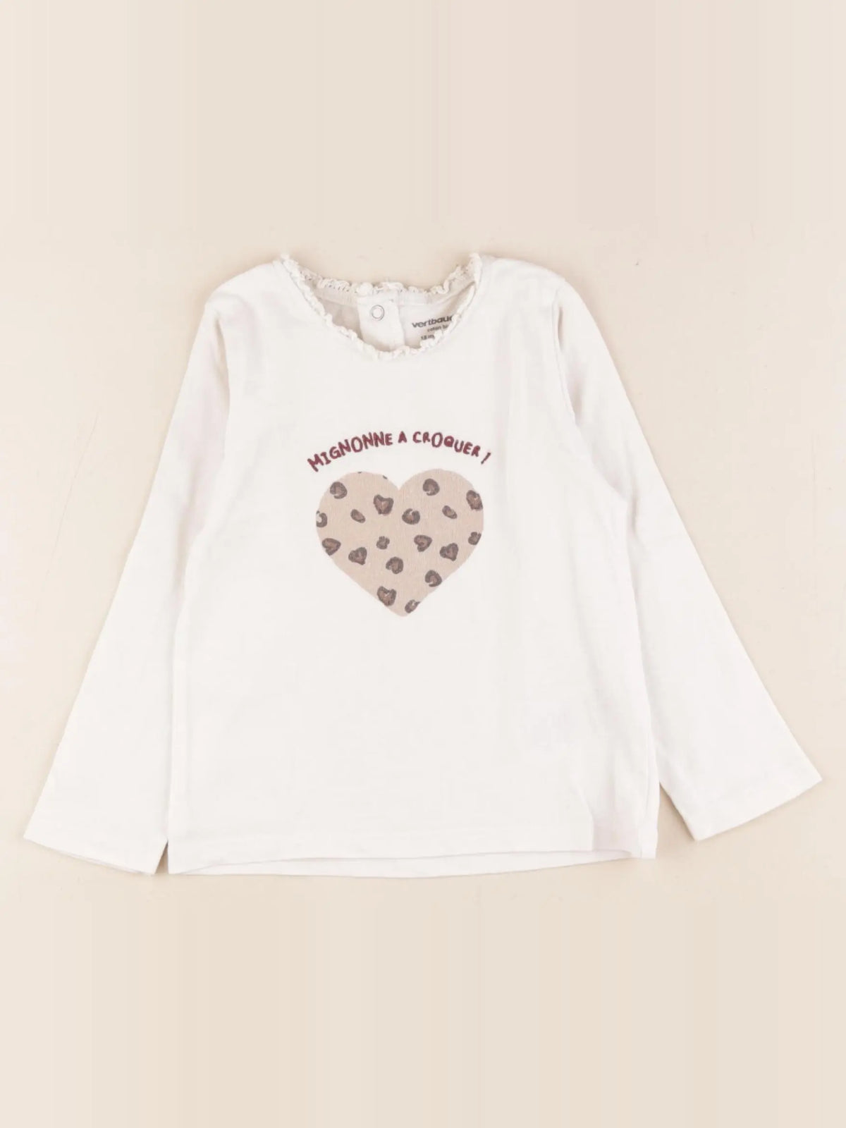 Vertbaudet - tee-shirt blanc - 18 mois
