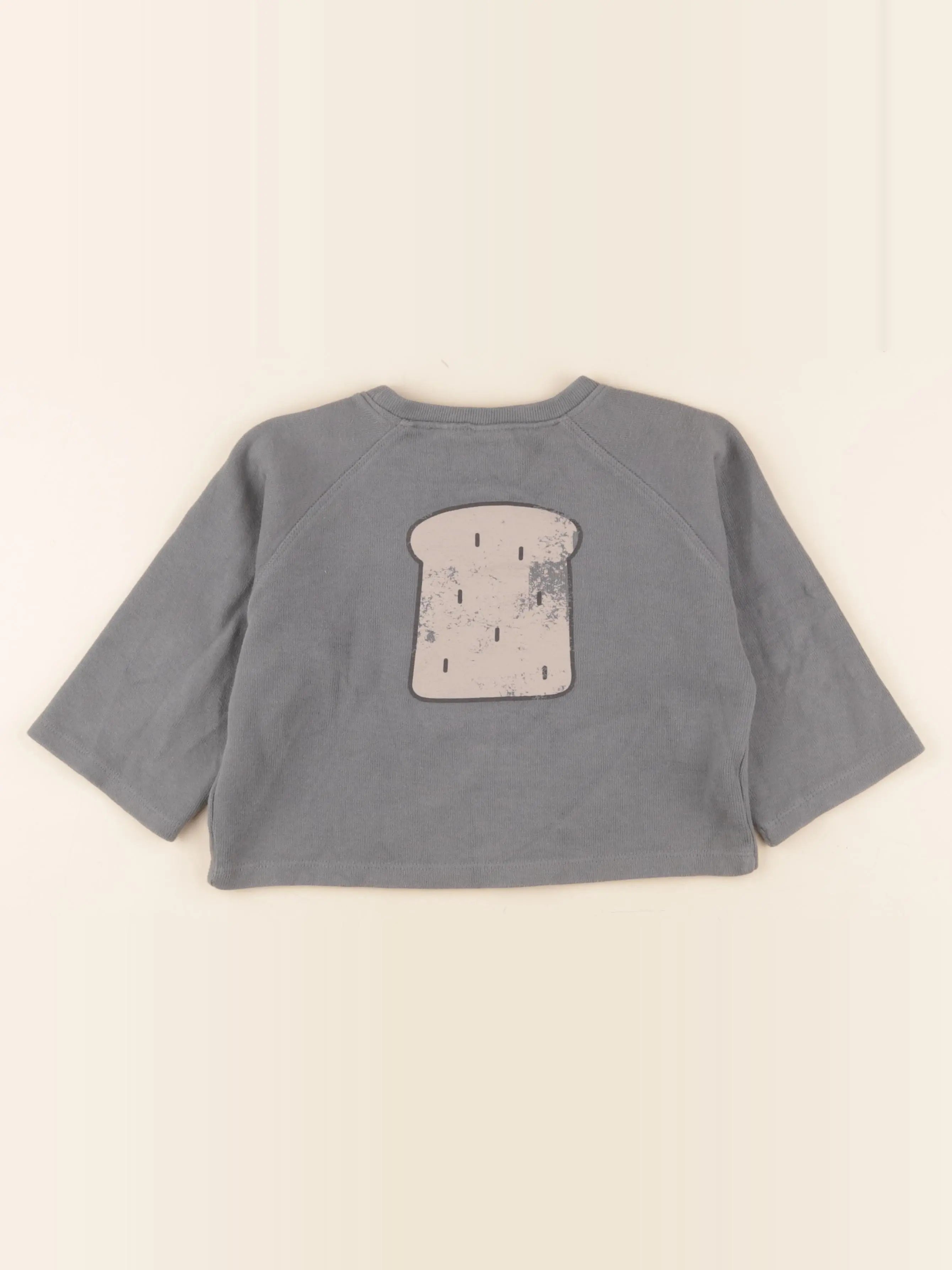 Zara - sweat imprimé au dos bleu - 3 ans