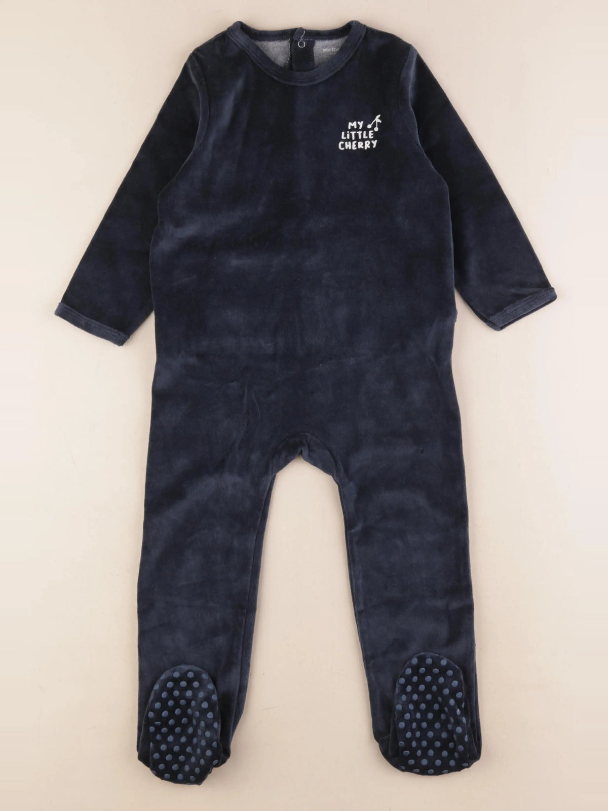 Vertbaudet - pyjama velours bleu - 3 ans