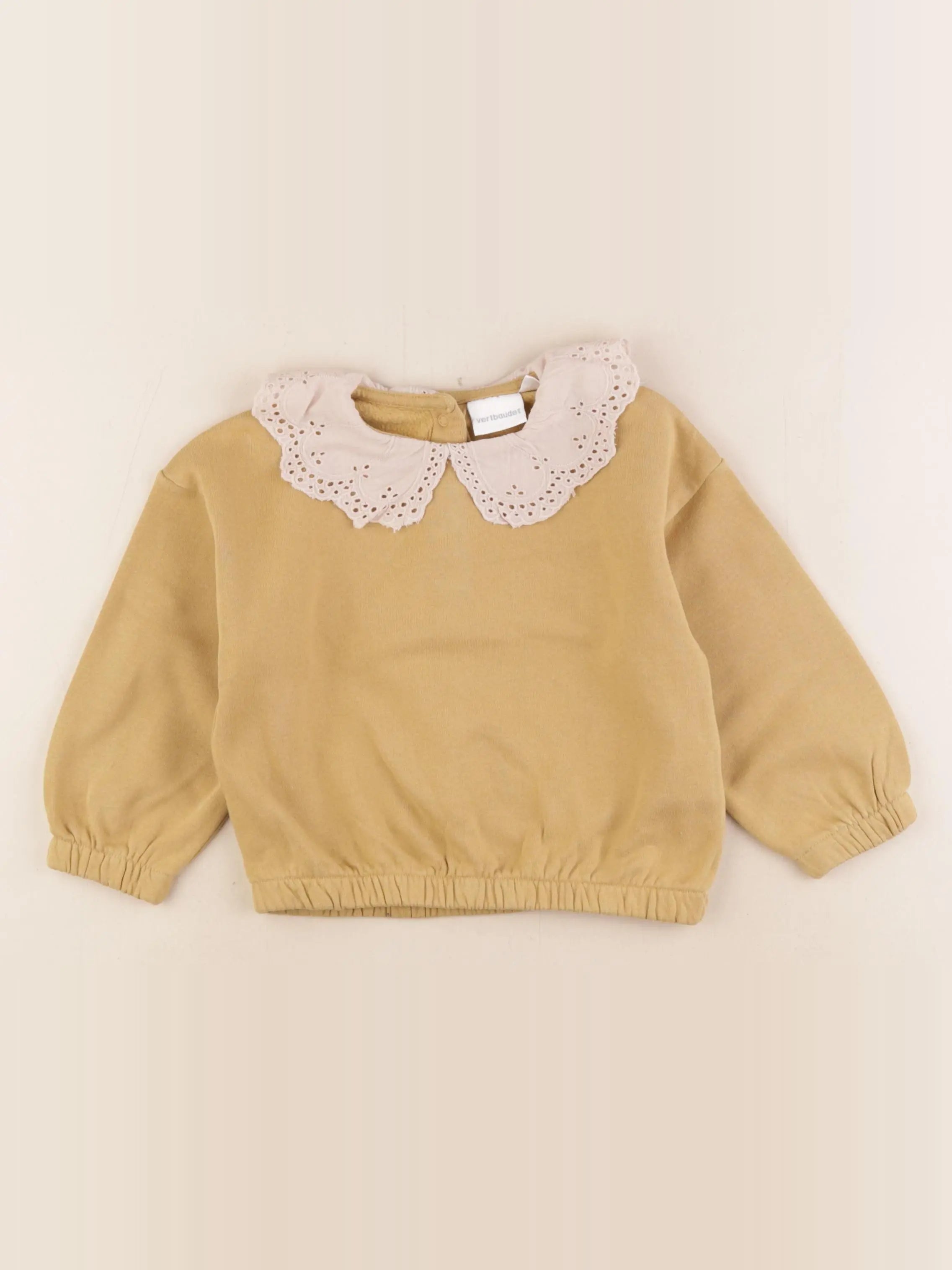 Vertbaudet - sweat marron - 24 mois