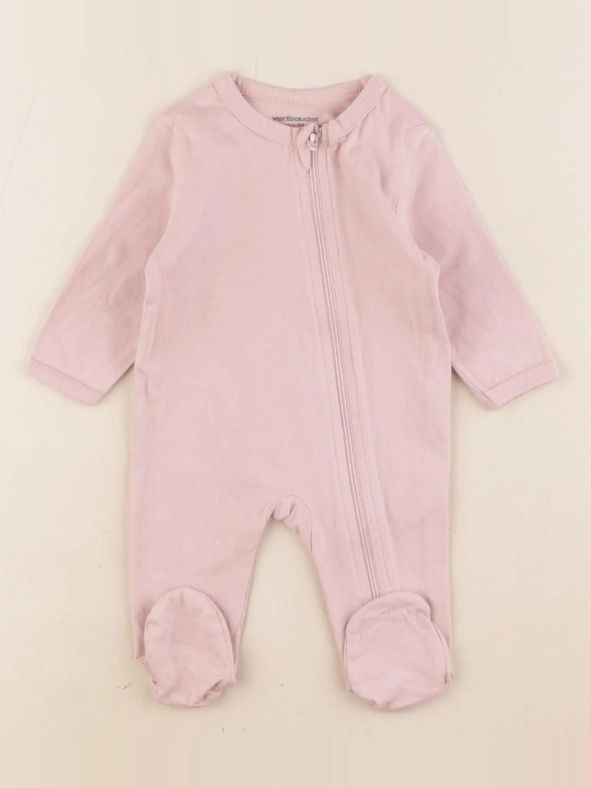 Vertbaudet - pyjama coton rose - 1 mois