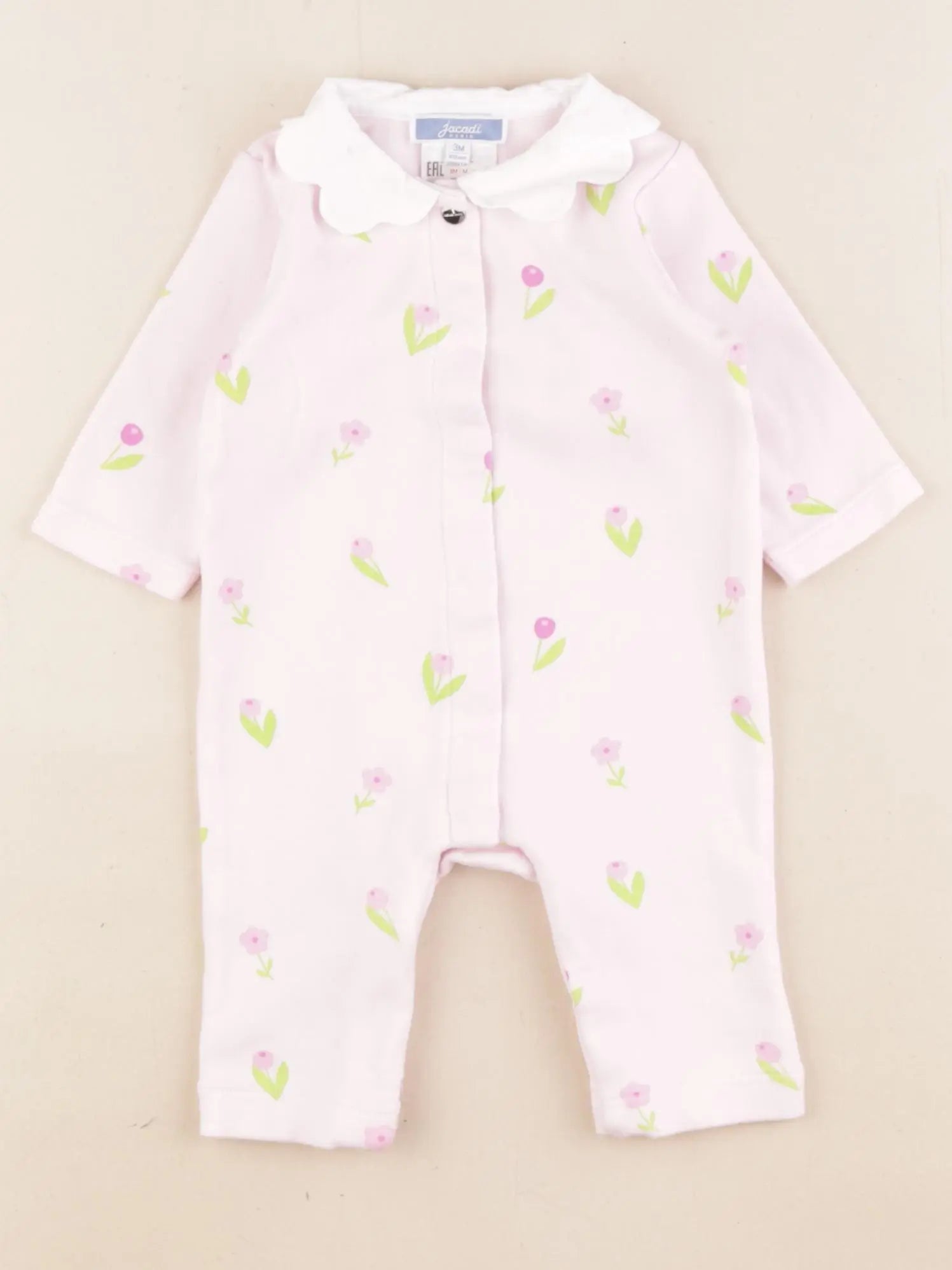Jacadi - pyjama coton rose - 3 mois