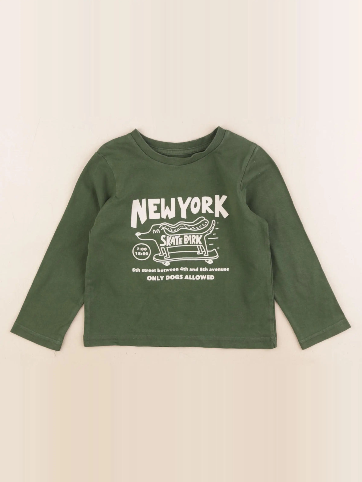Vertbaudet - tee-shirt vert - 4 ans