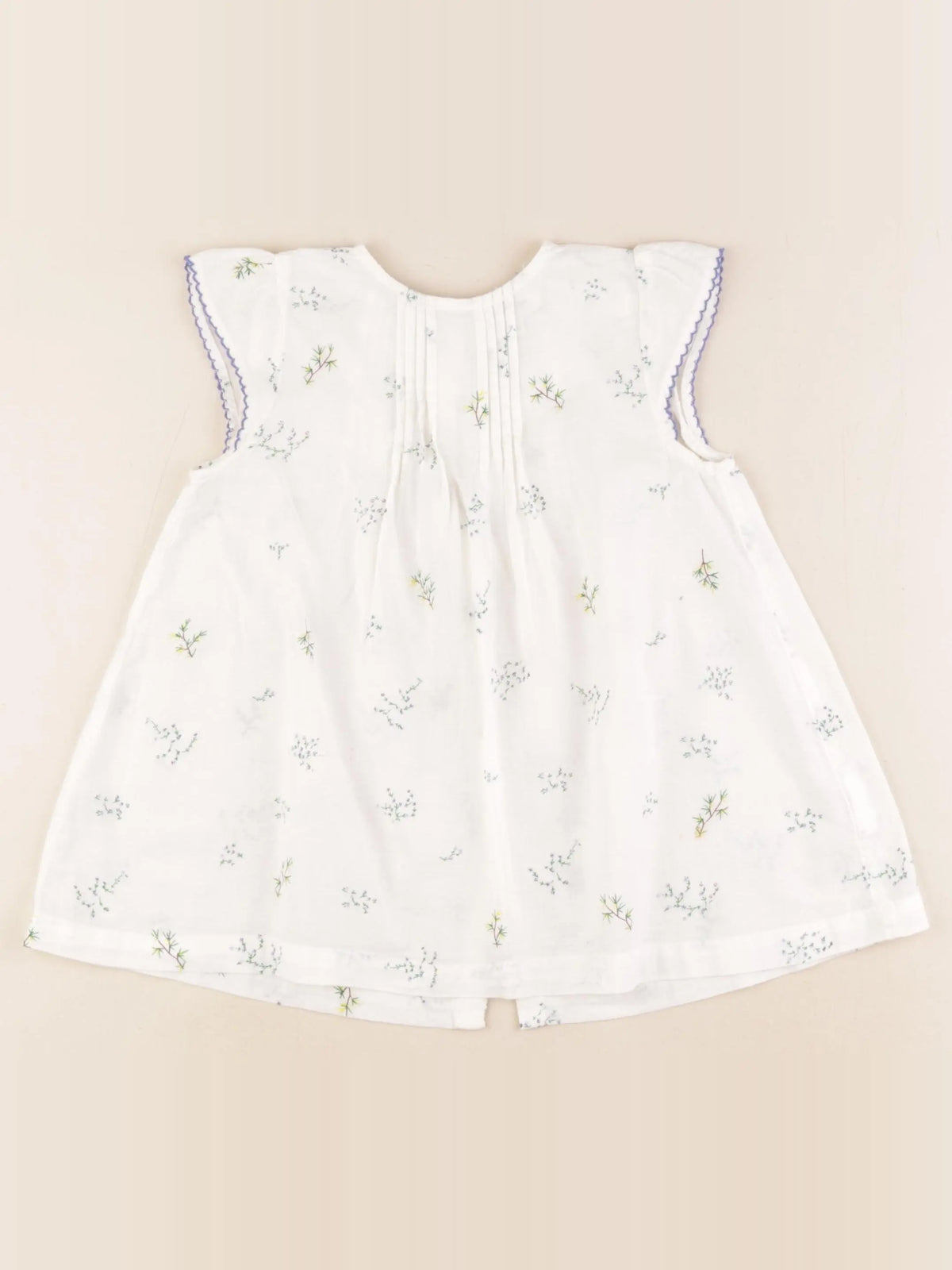 Cyrillus - robe beige, bleu - 2 ans