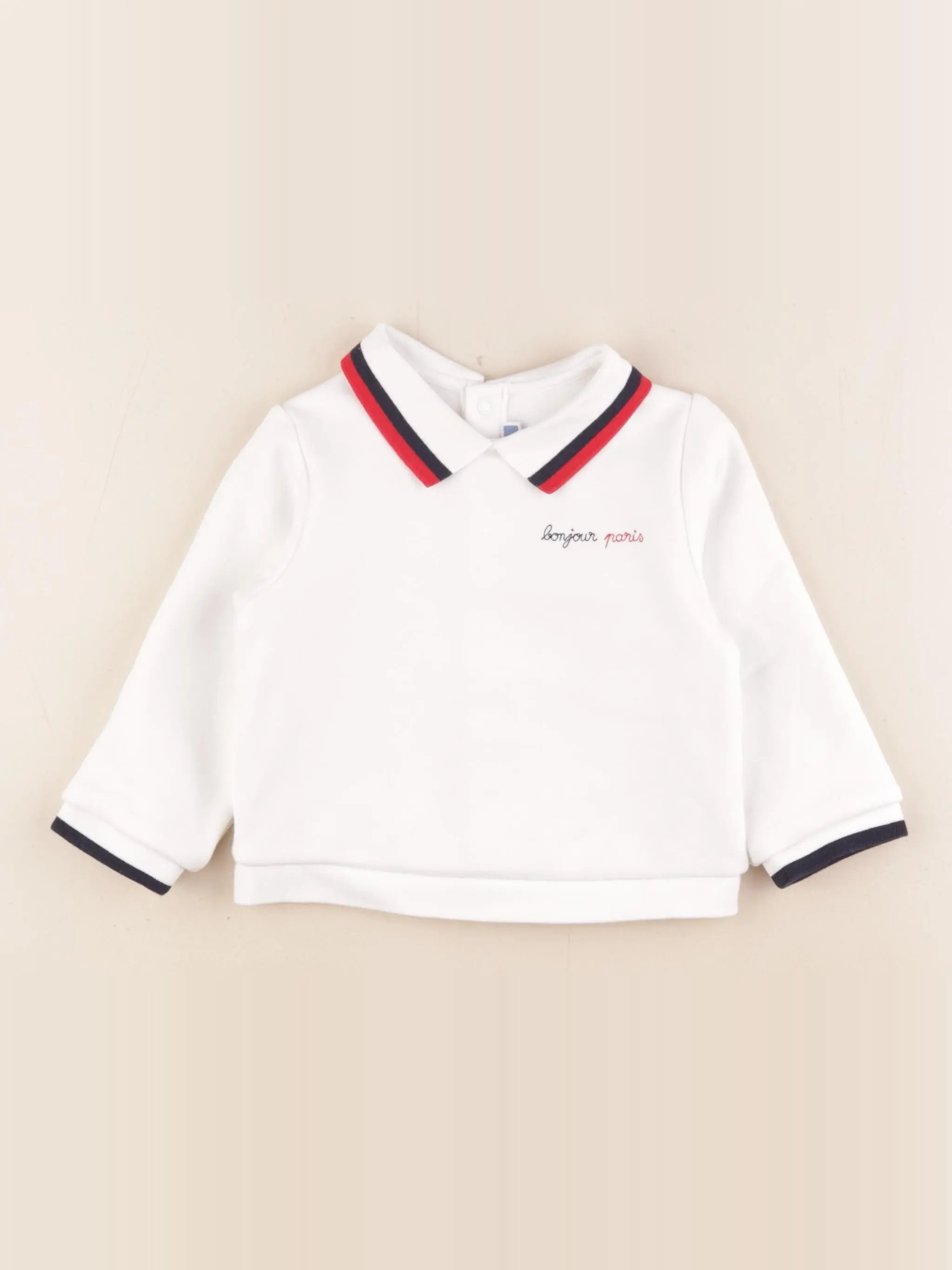 Jacadi - sweat blanc - 18 mois