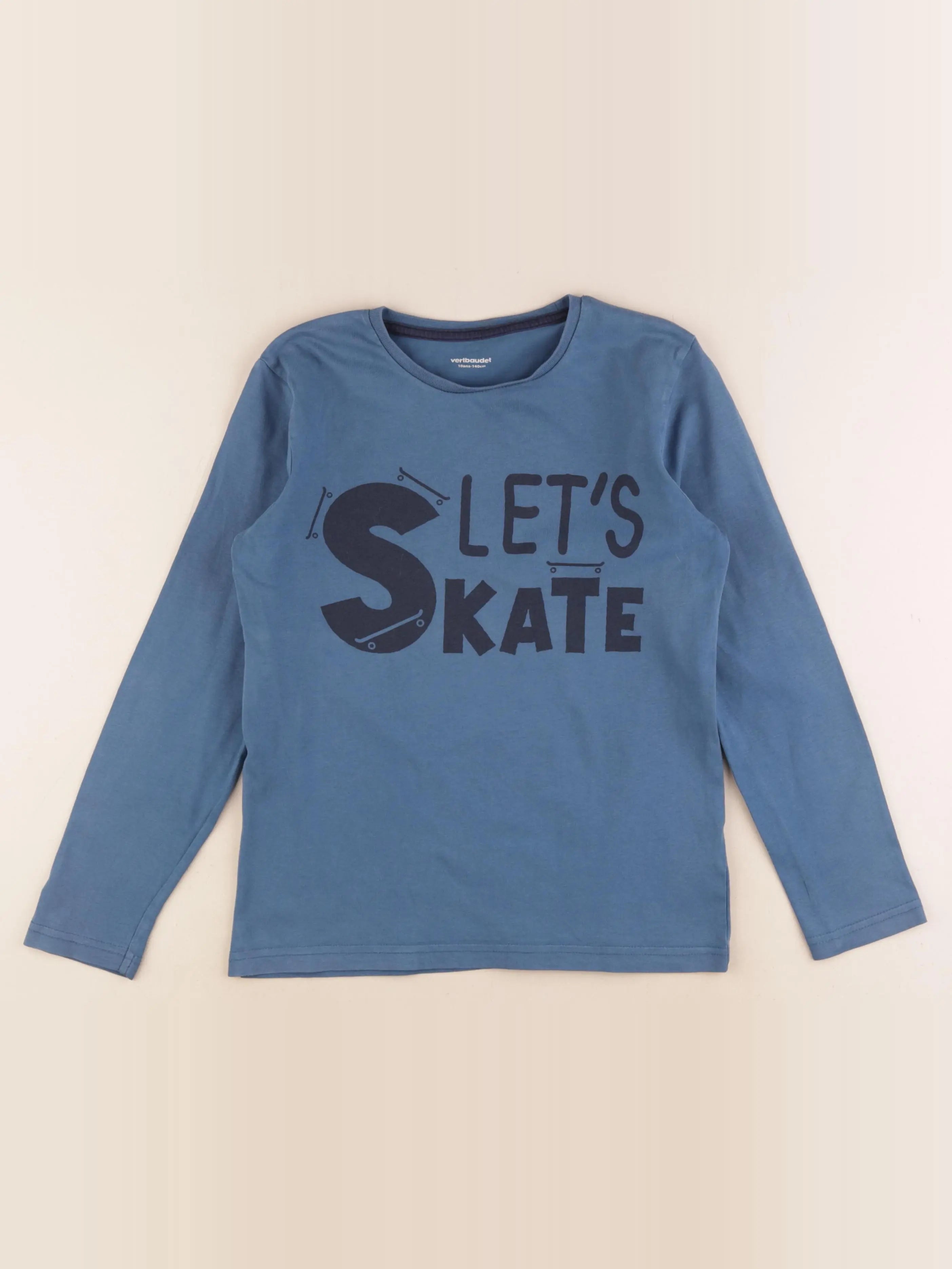 Vertbaudet - tee-shirt bleu - 10 ans