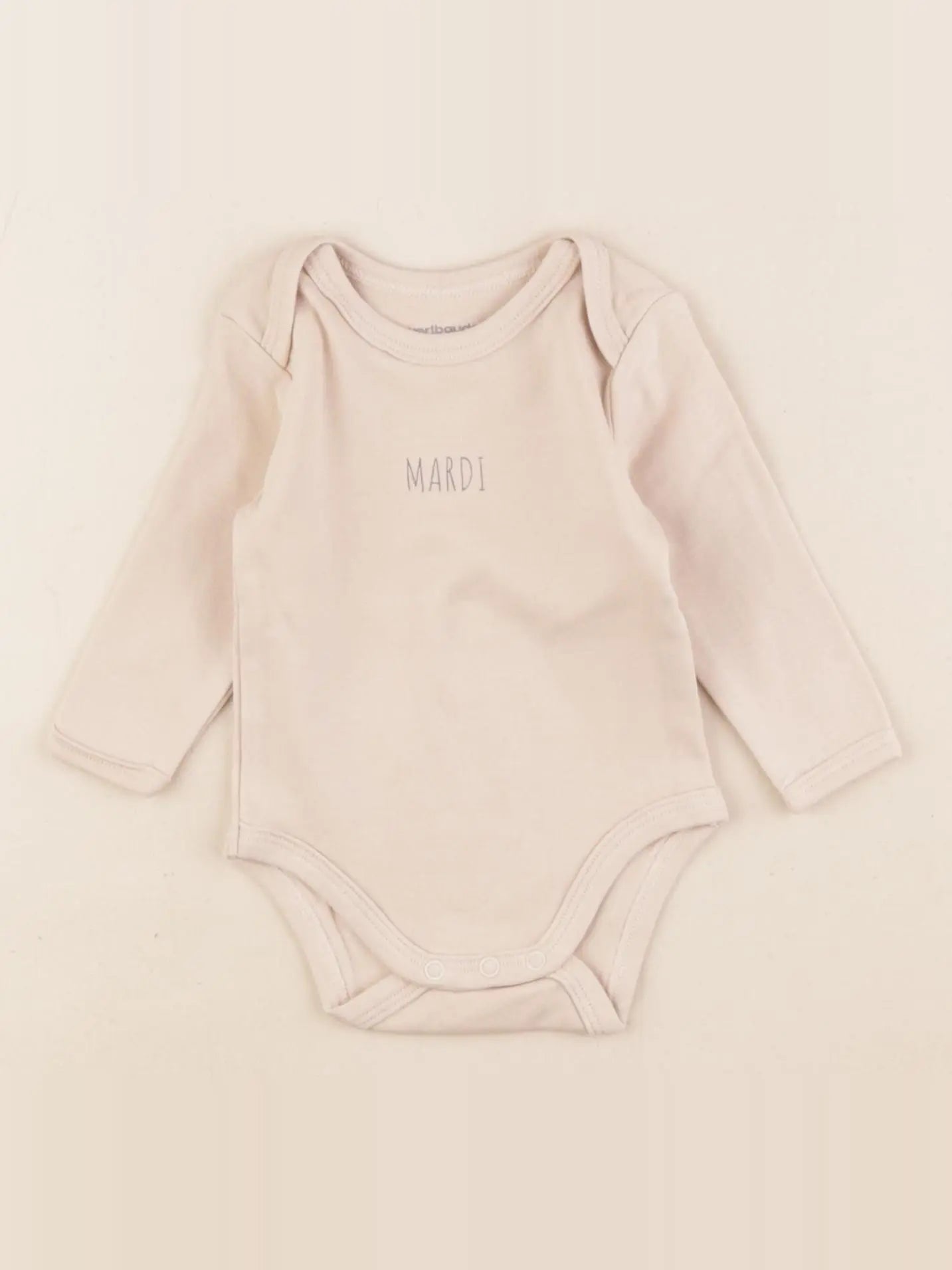 Vertbaudet - body beige - 3 mois