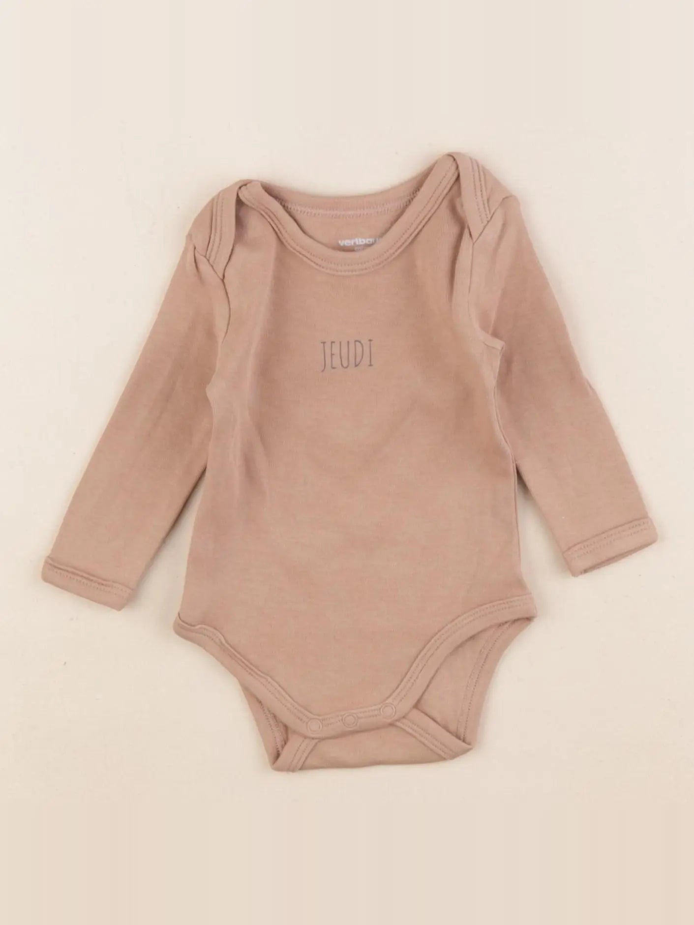 Vertbaudet - body marron - 3 mois