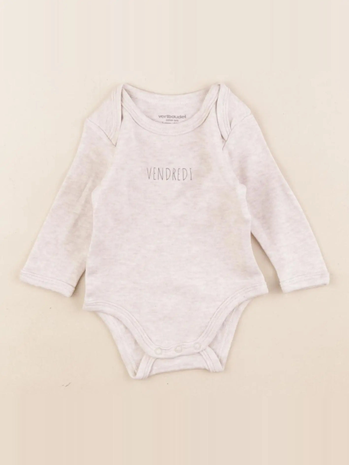 Vertbaudet - body beige - 3 mois