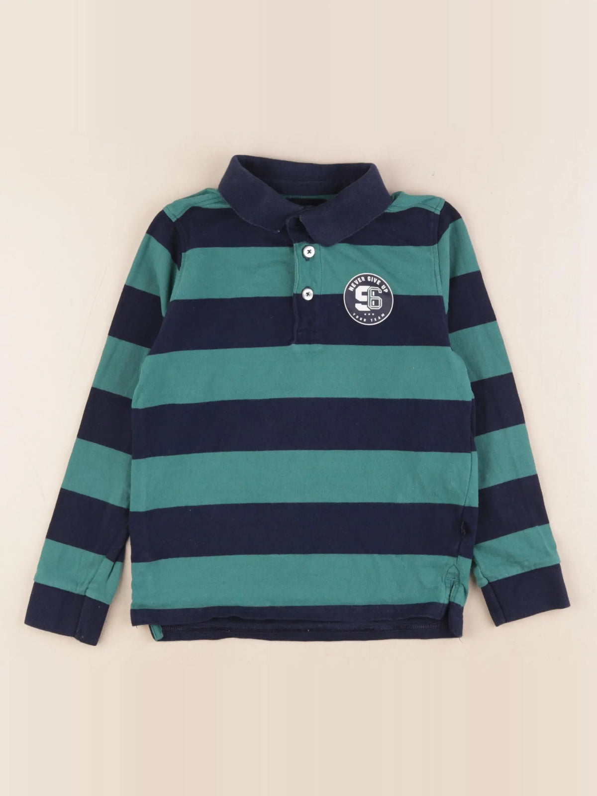 Okaidi - polo bleu, vert - 5 ans