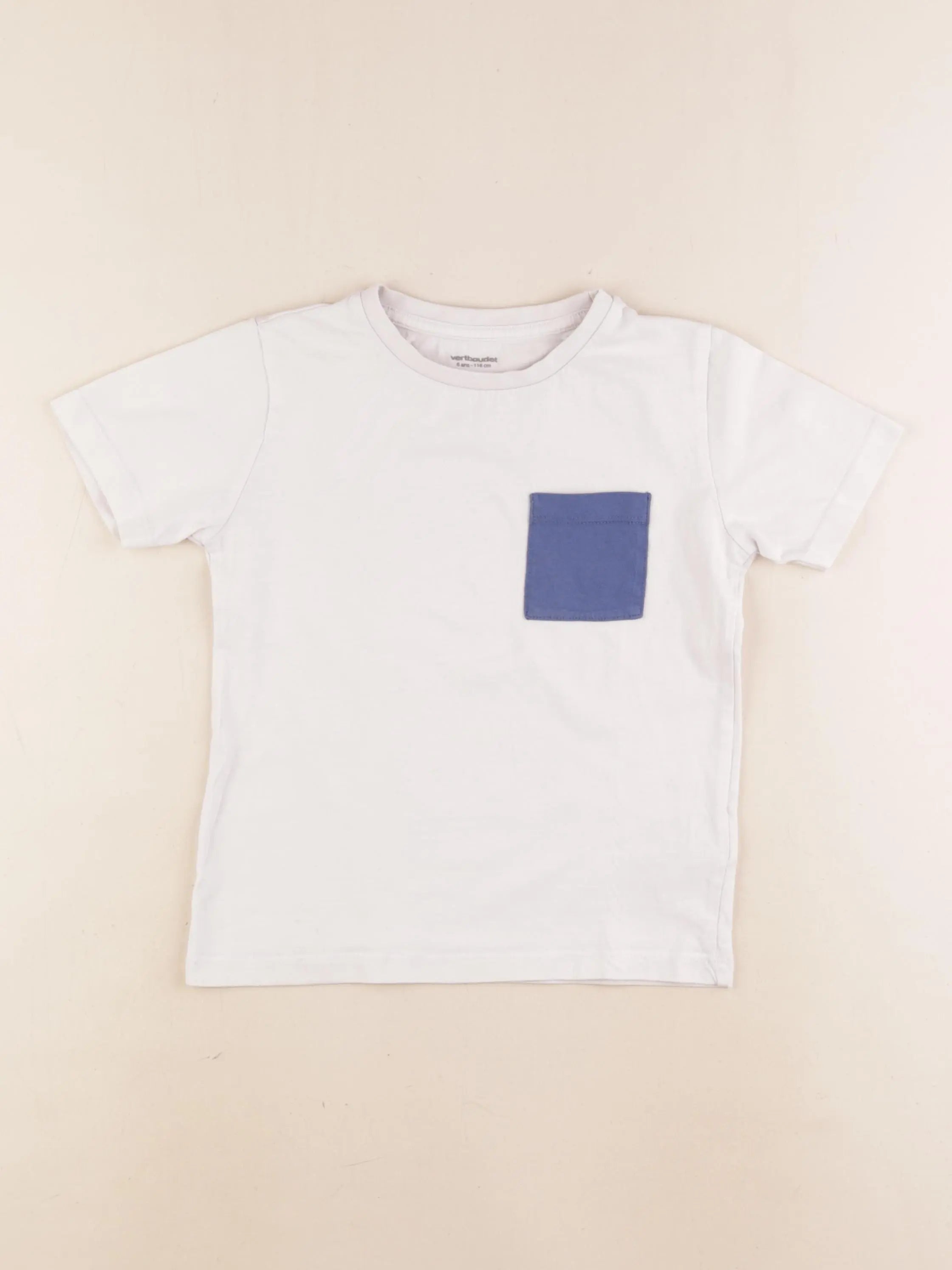 Vertbaudet - tee-shirt blanc - 6 ans