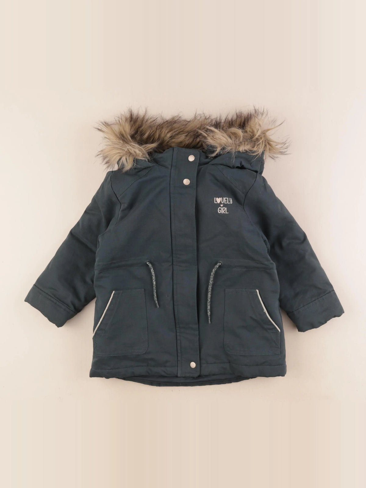 Vertbaudet - manteau vert - 3 ans