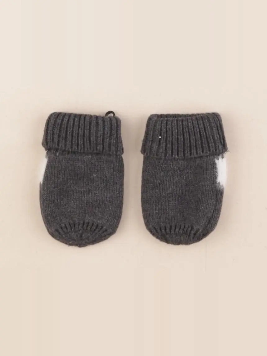 Vertbaudet - moufles gris - 3/6 mois