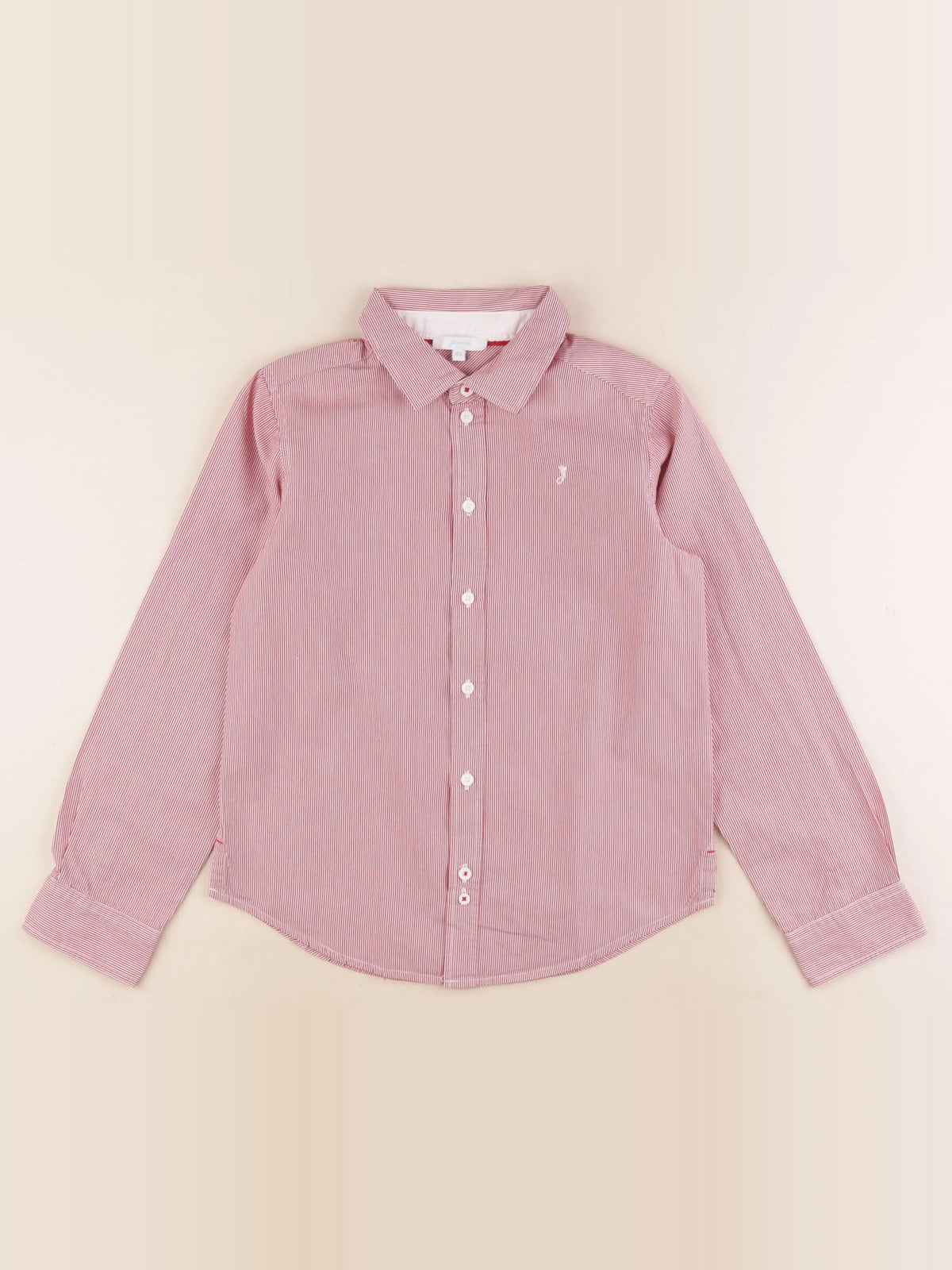 Jacadi - chemise blanc, rouge - 10 ans