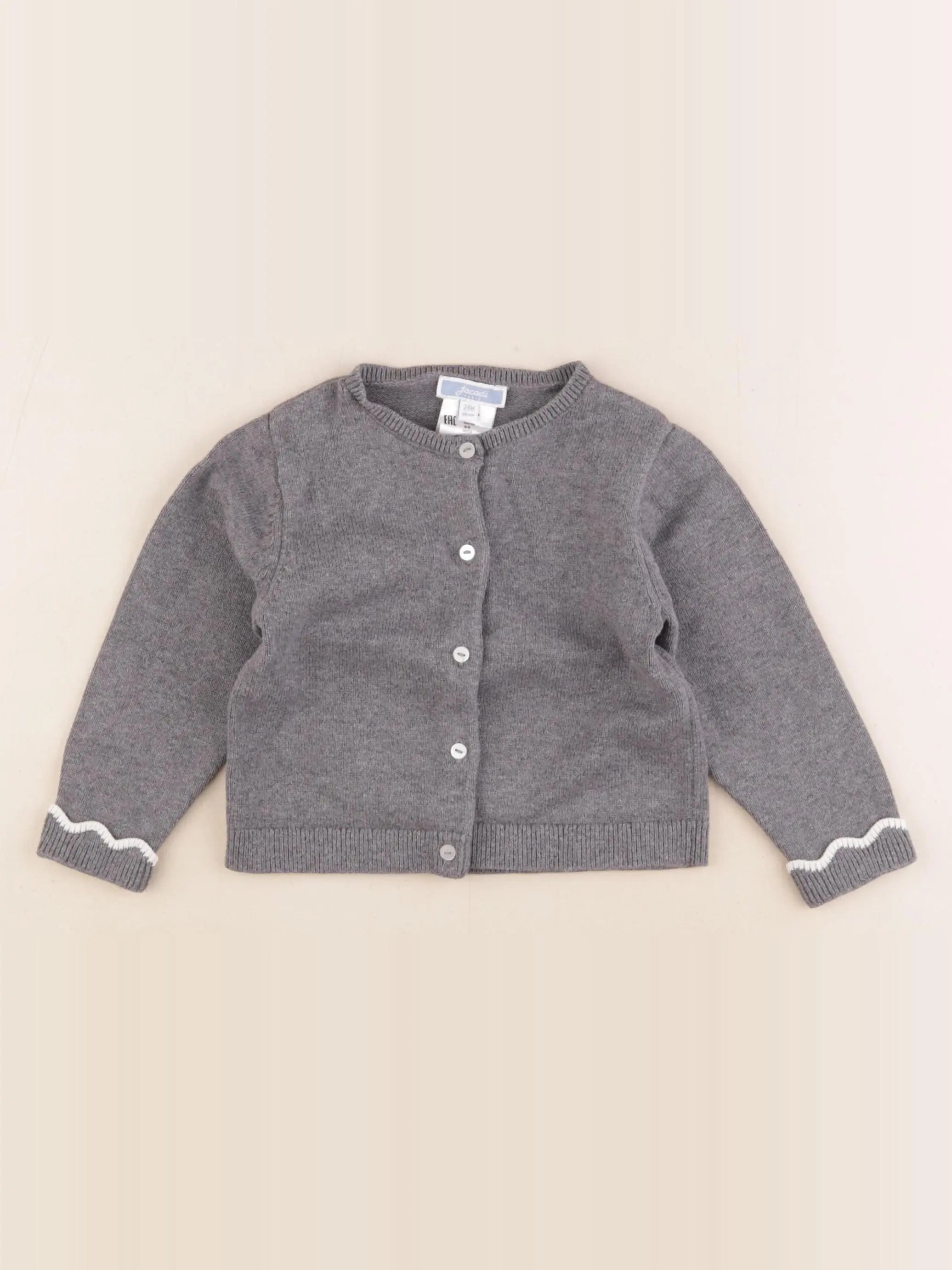 Jacadi - gilet gris - 24 mois
