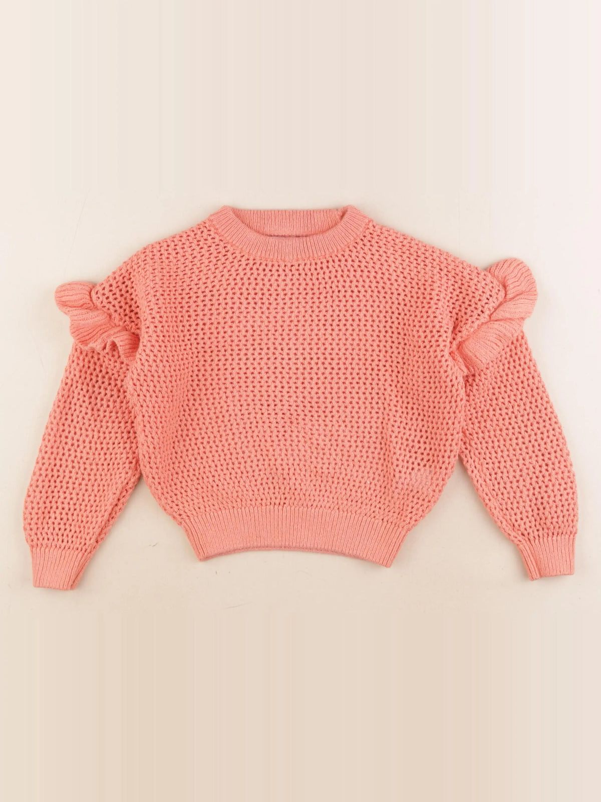 Vertbaudet - pull orange - 6 ans